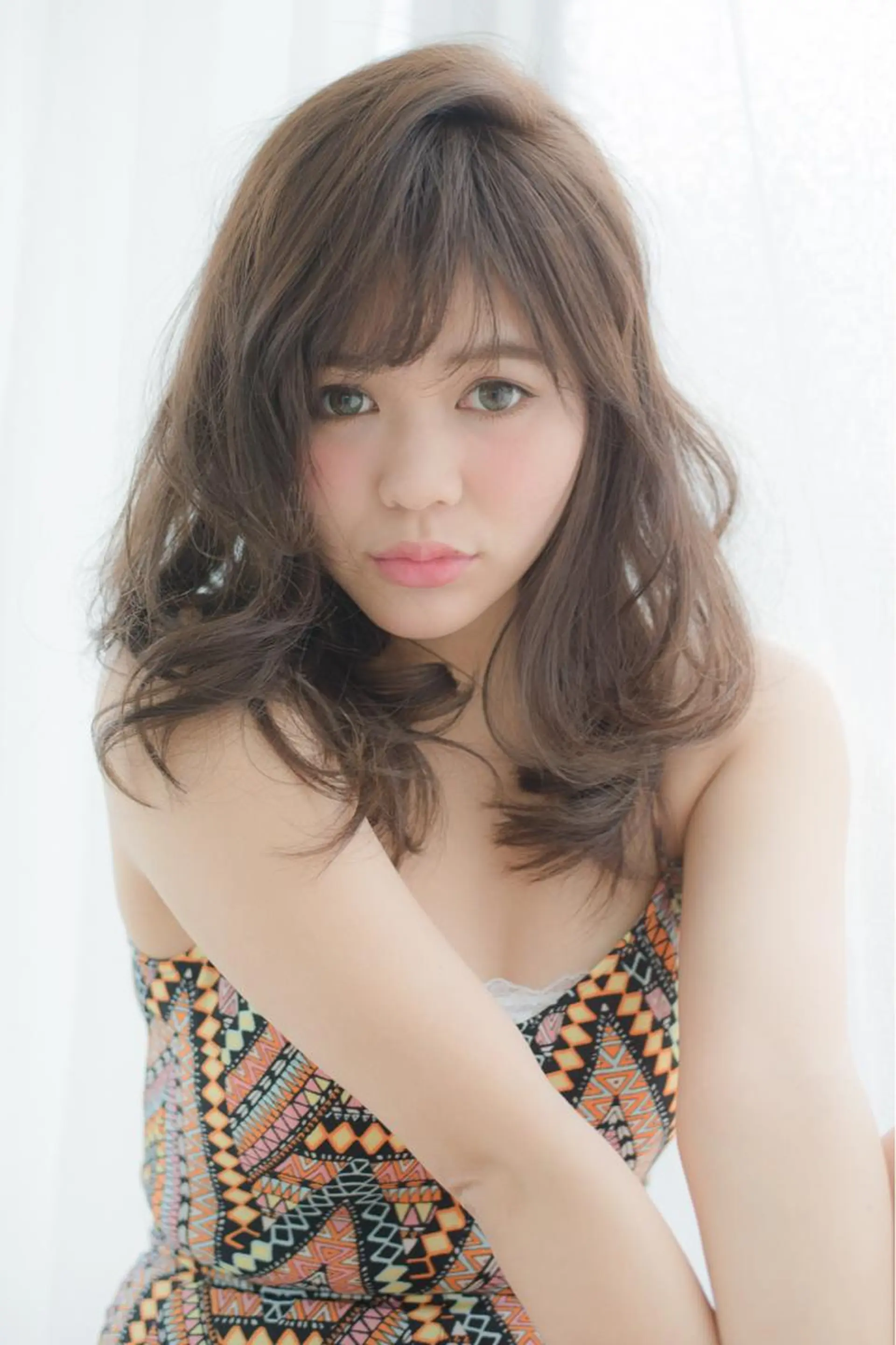 セミロング カラー パーマ Maeda マエダのヘアスタイル