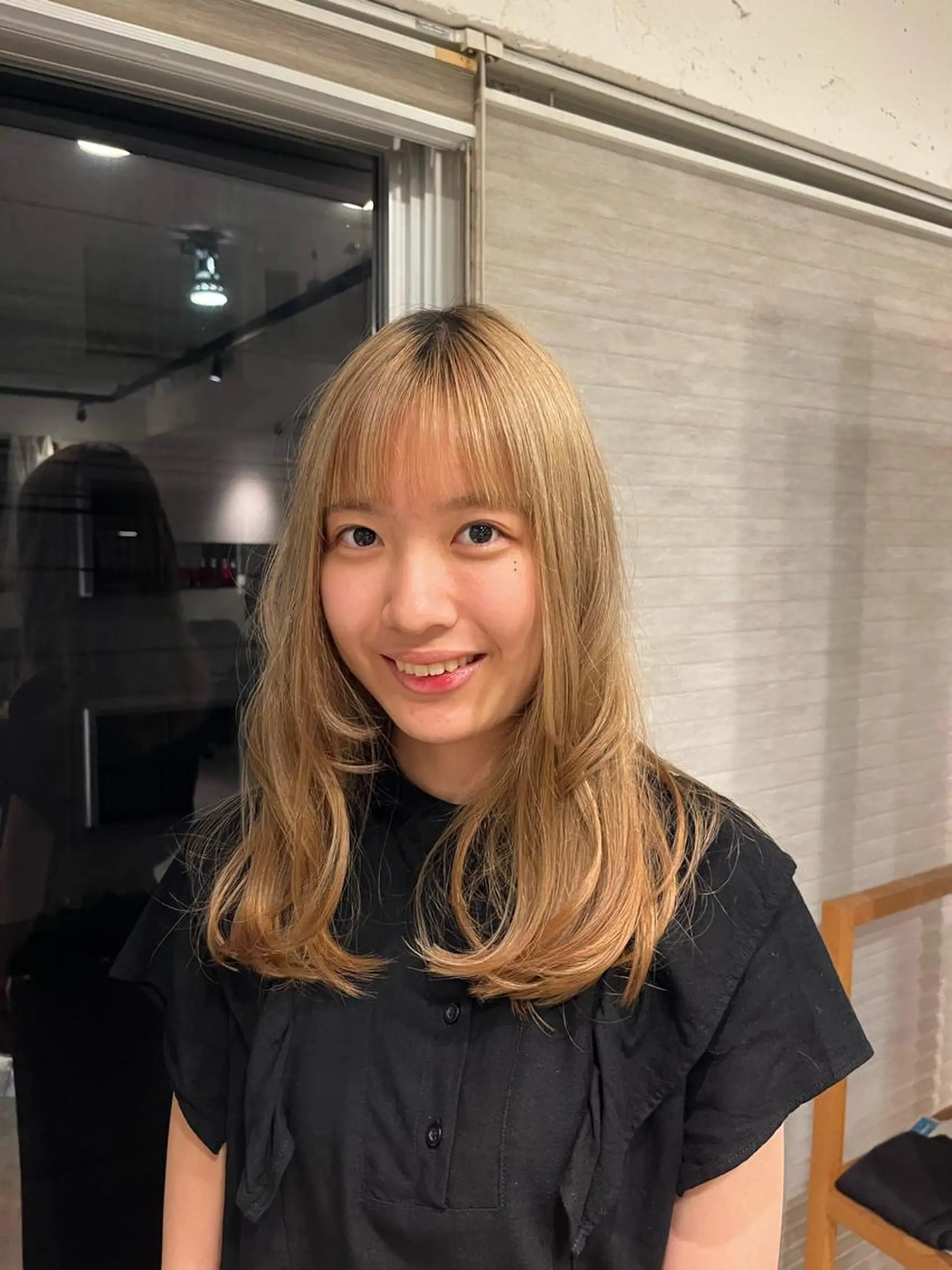 ロング うる艶カラー/恵比寿 ベージュ/丸山陽平のヘアスタイル