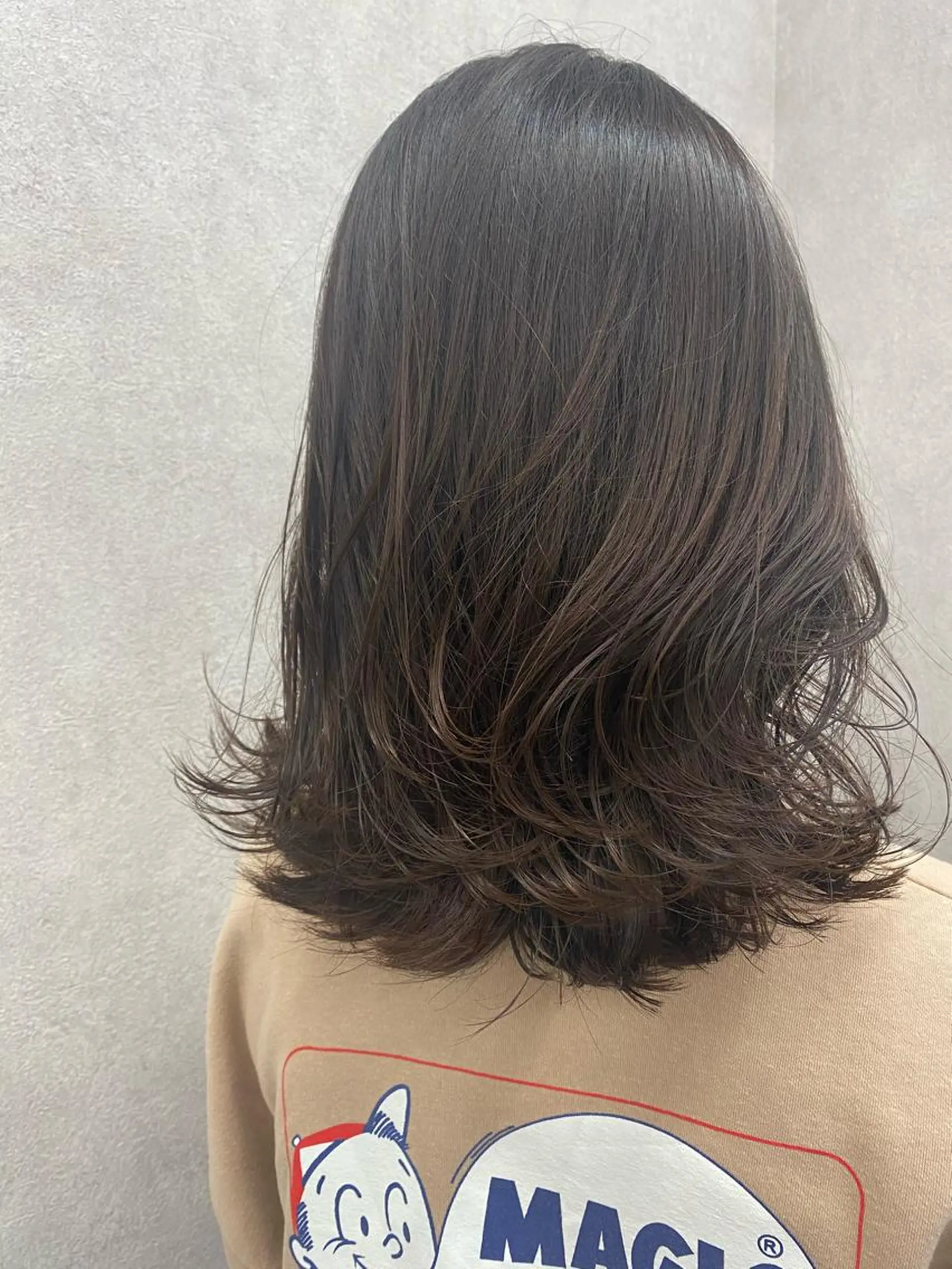ミディアム カラー ヘアアレンジ カット ヘアカラー トリートメント Kawaguchi Arisaのヘアスタイル