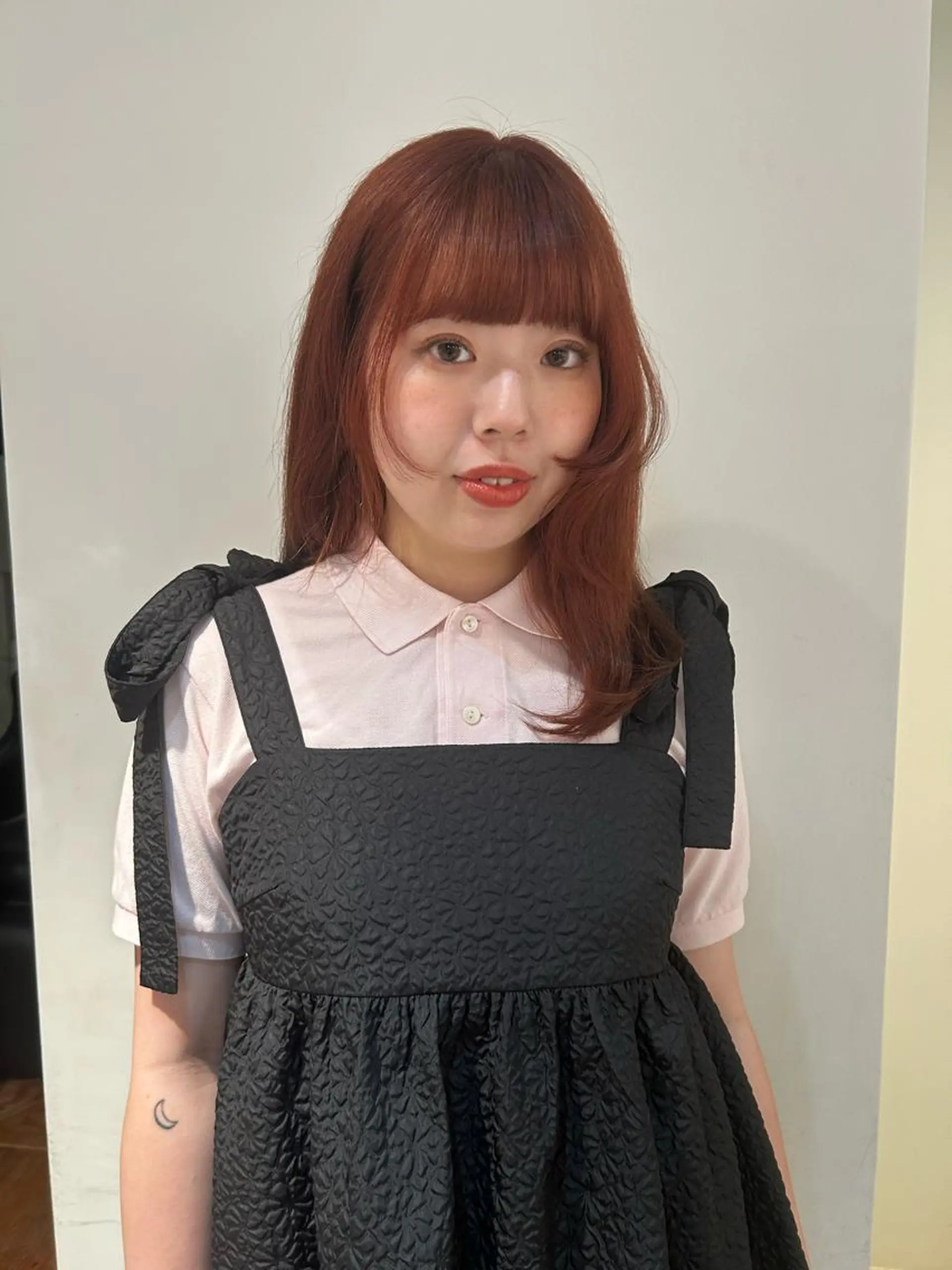 セミロング カラー パーマ レイヤー/透明感/ ブリーチなし/わかなのヘアスタイル