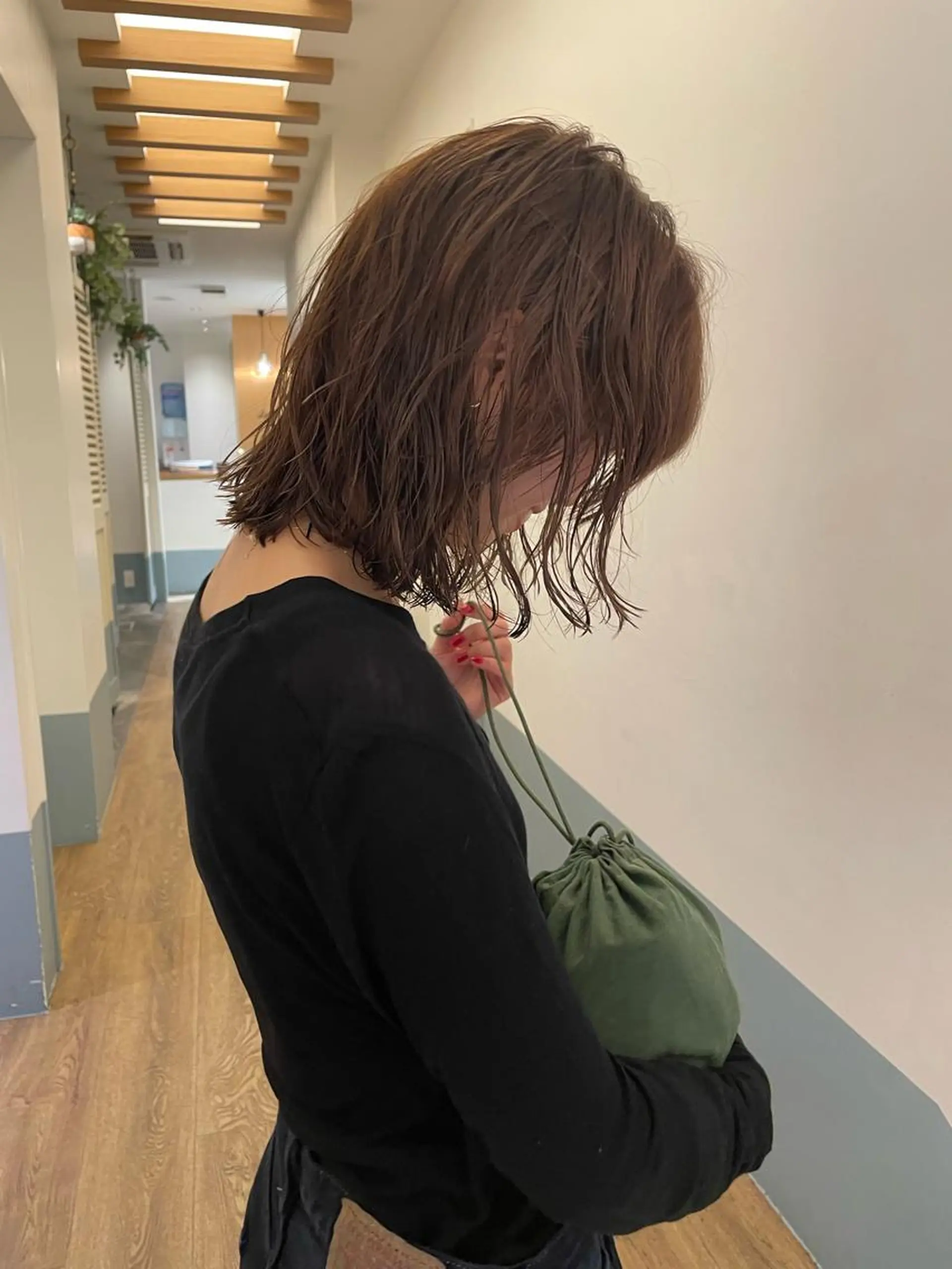 ミディアム パーマ ミディアムパーマ カット パーマ トリートメント ボブ/レイヤー/ケア パーマ/リュウタのヘアスタイル