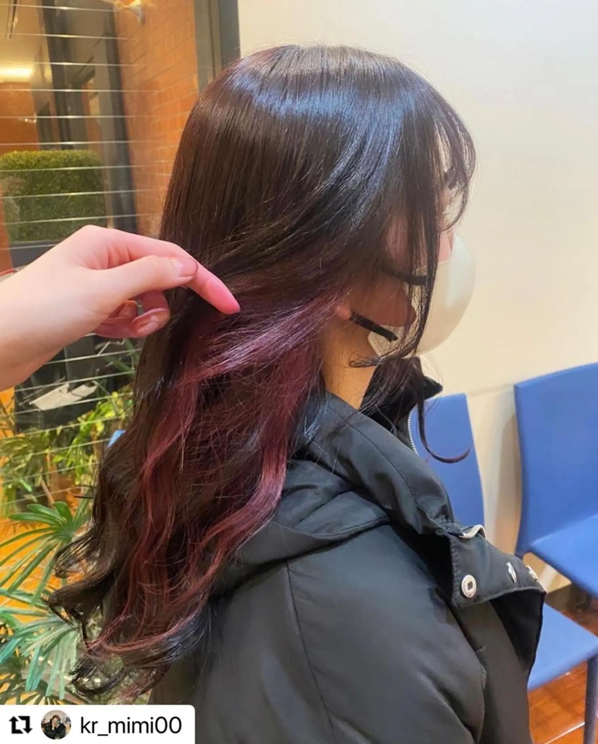 ミディアム カラー メンズ ボルドーカラー ピンクカラー レッドカラー 🩷Eny terrace🩷のヘアスタイル