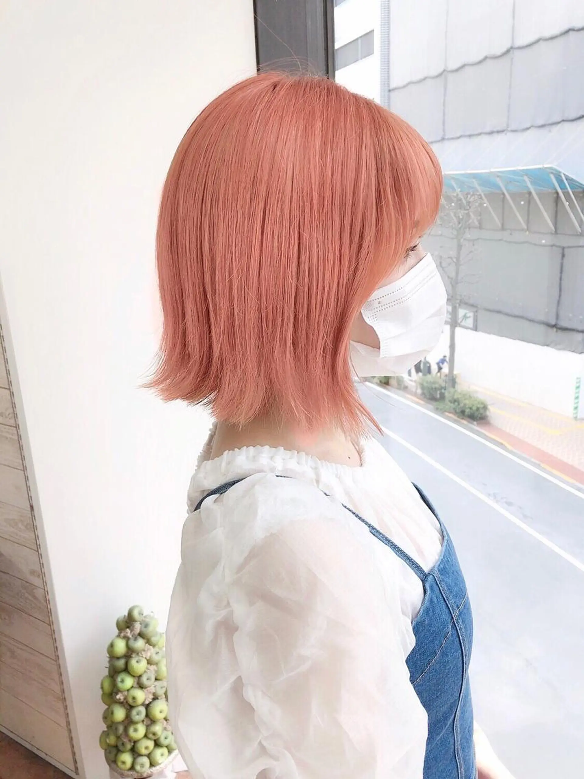 ショート カラー ベージュカラー ブリーチ オレンジ オレンジベージュ ヘアカラー トリートメント 韓国ヘア/レイヤー カット SAKURAのヘアスタイル