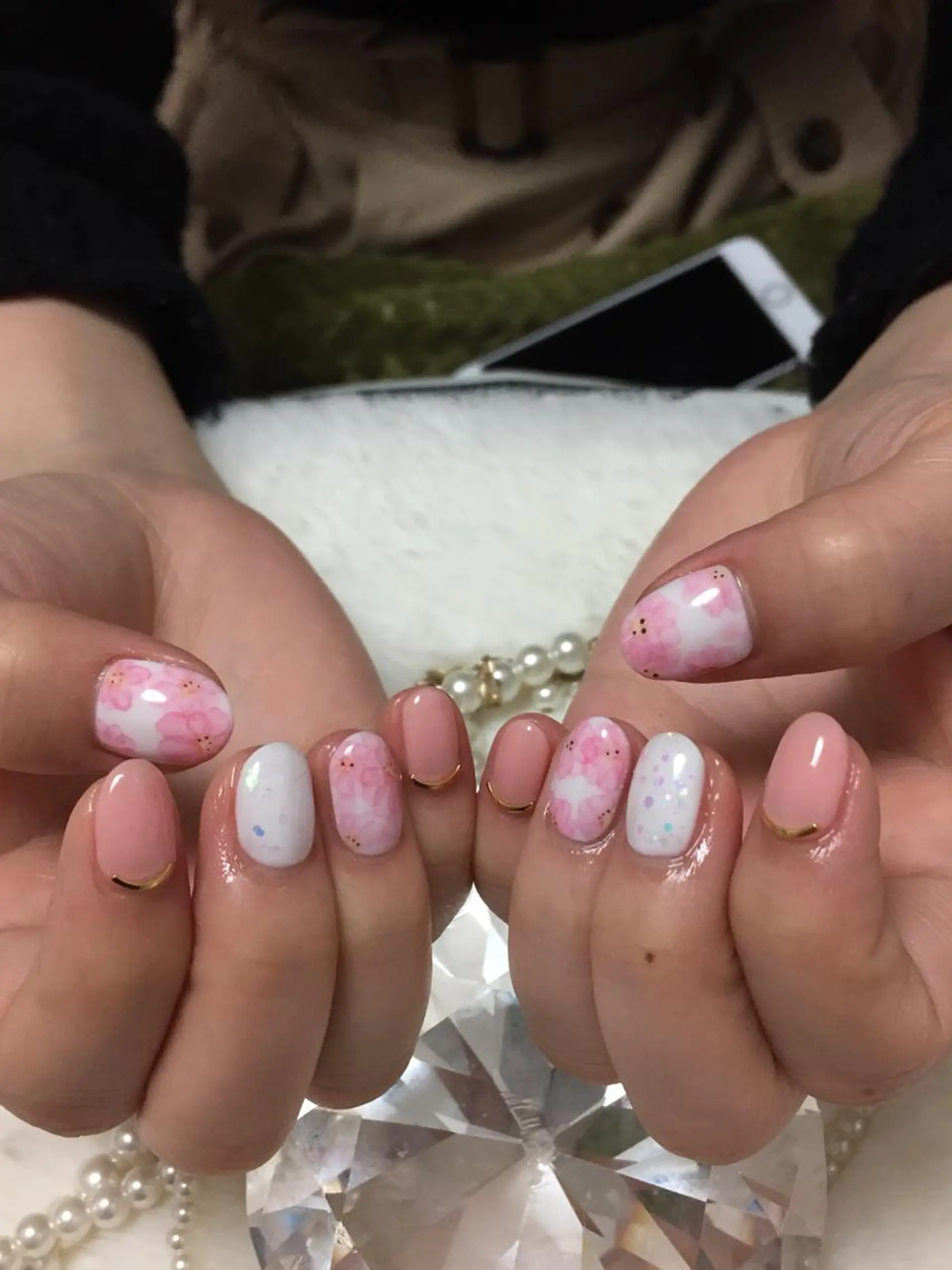 ネイル フラワーネイル 春ネイル ネイルサロン ティンタ所属・馬場 典子のネイルデザイン