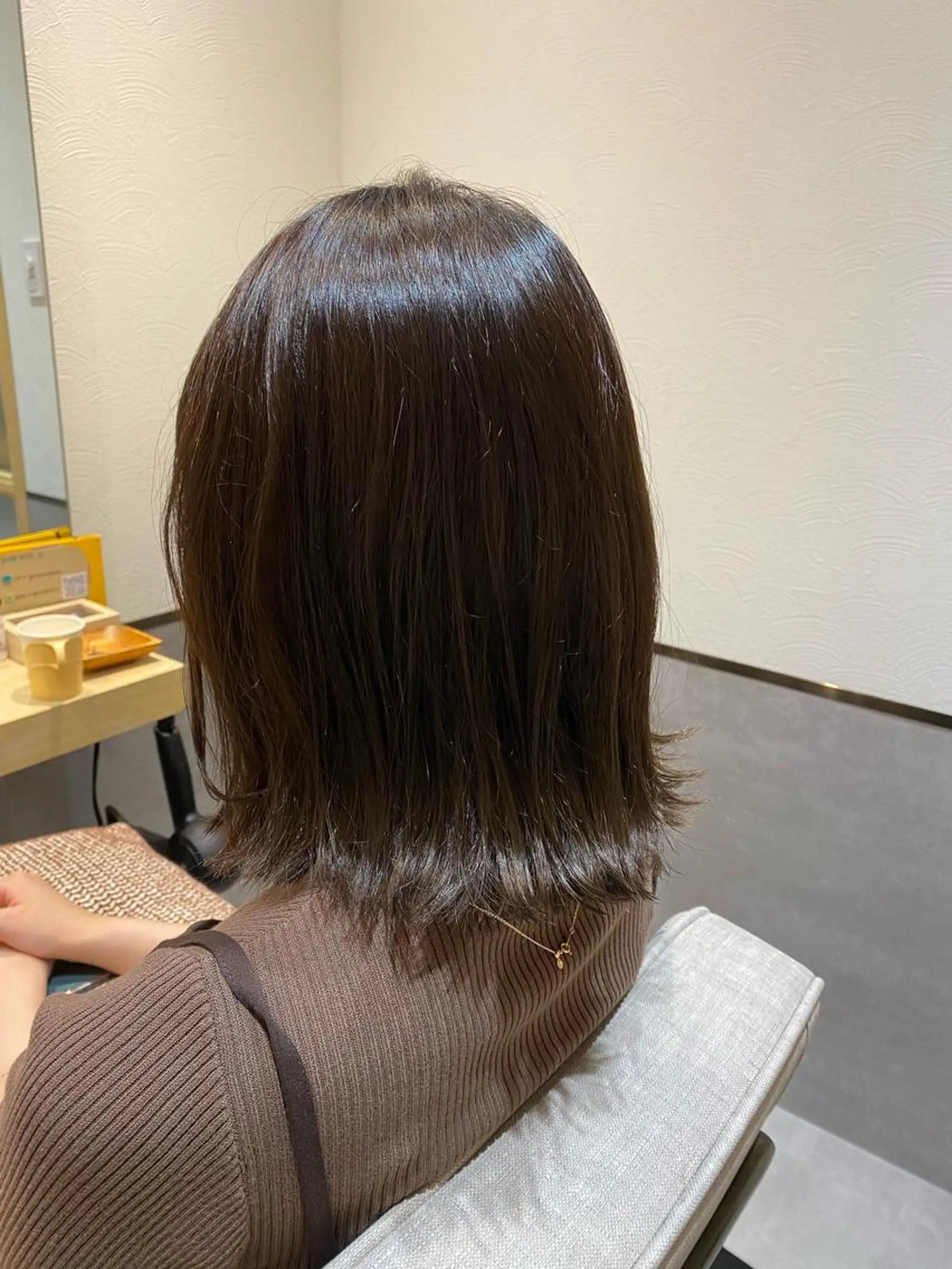 ミディアム カラー カット ヘアカラー やまぐち あやみのヘアスタイル