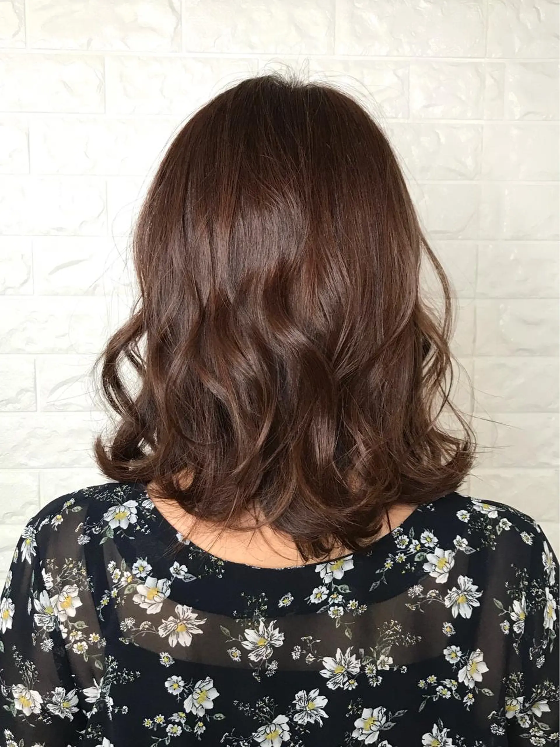 セミロング カラー ブラウンカラー イルミナカラー エイジングケア特化 美容師✂️山崎竜二のヘアスタイル