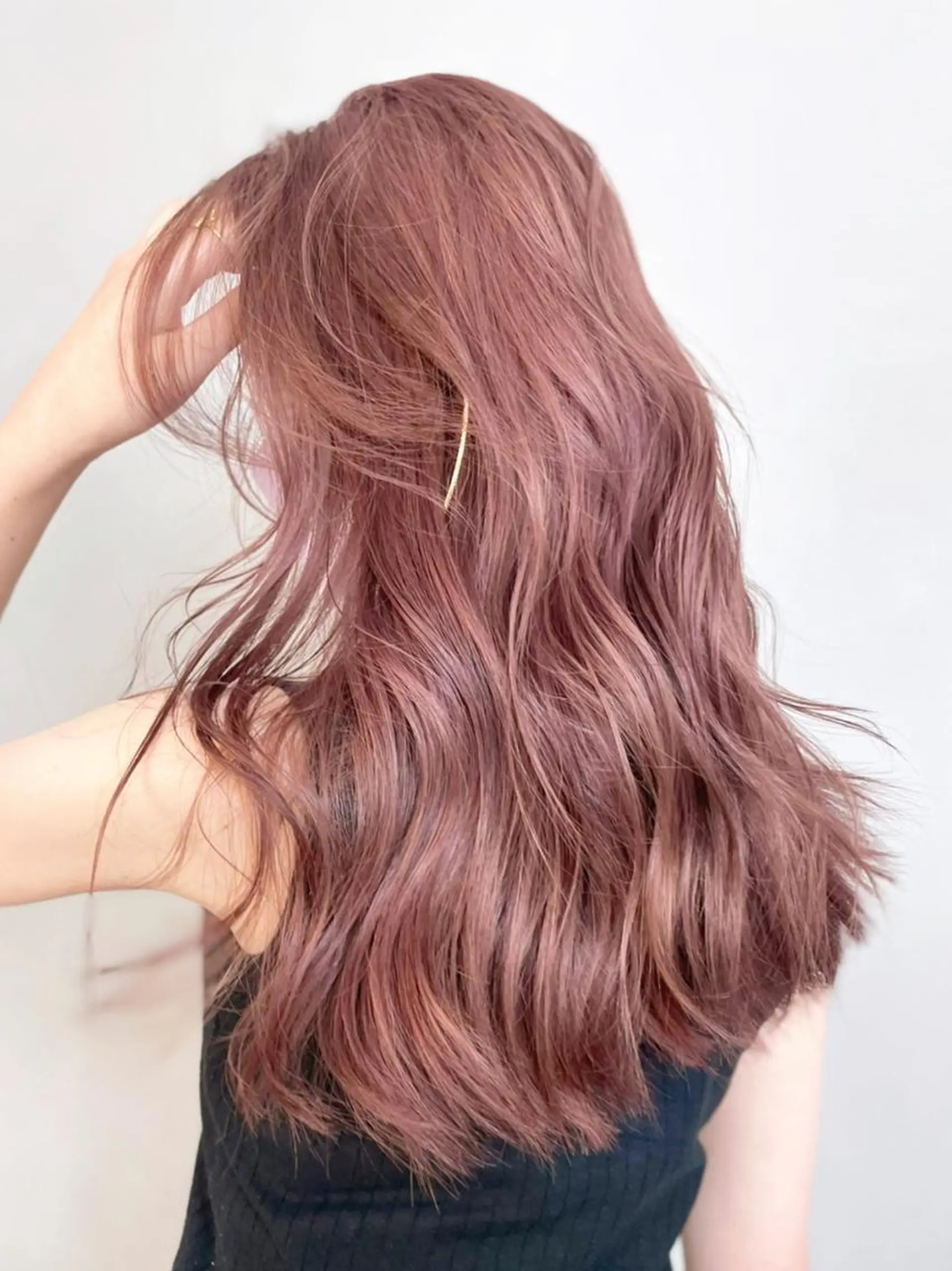 セミロング ヘアアレンジ パーマ カラー ピンクカラー レイヤーカット カット ヘアカラー トリートメント ITbyALBUM 八王子店のヘアスタイル