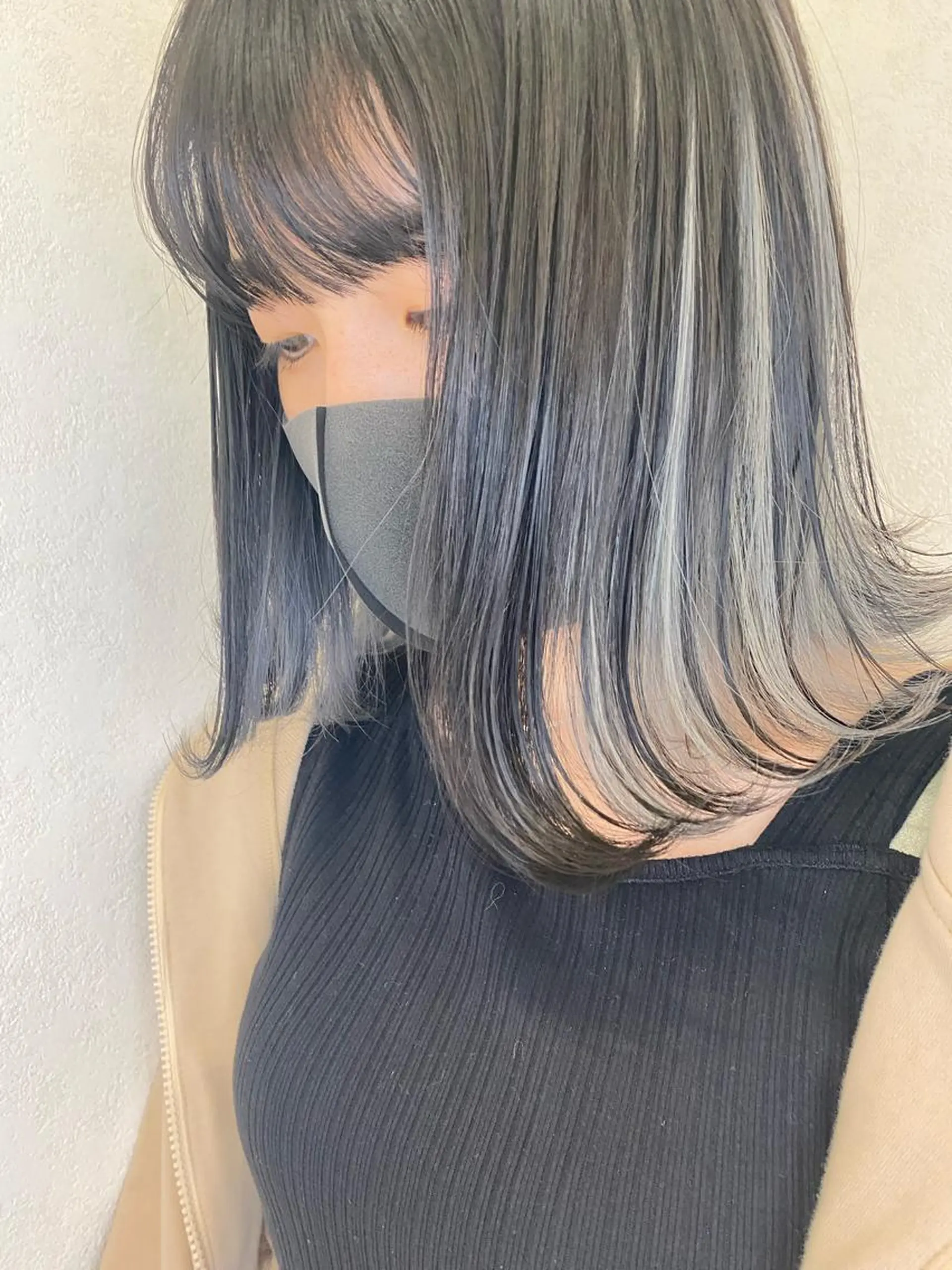 ミディアム カラー ムトウセイマ/ 縮毛矯正/ブリーチのヘアスタイル