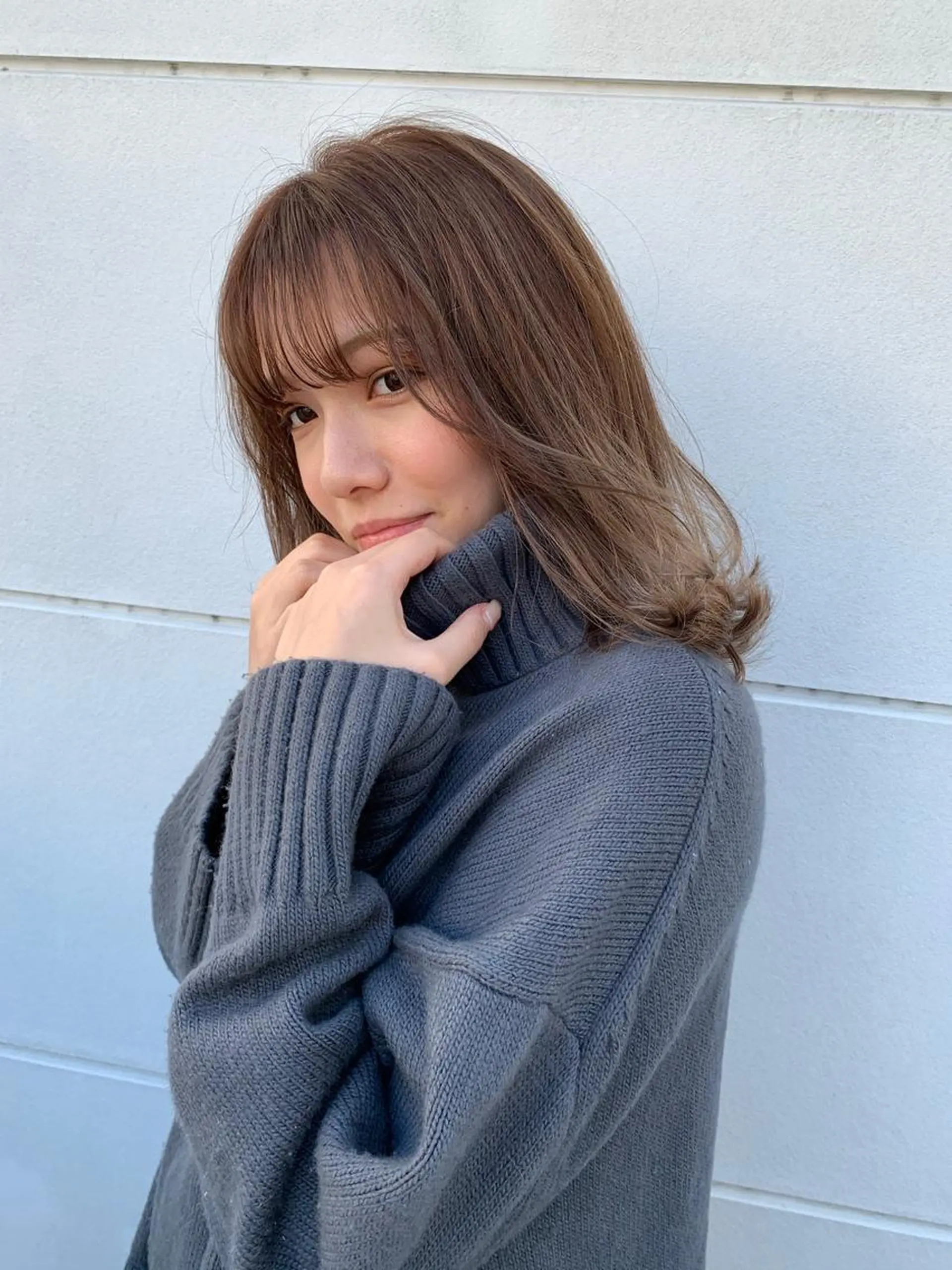 ミディアム カラー ベージュカラー ♡kyoka /  uyu♡のヘアスタイル
