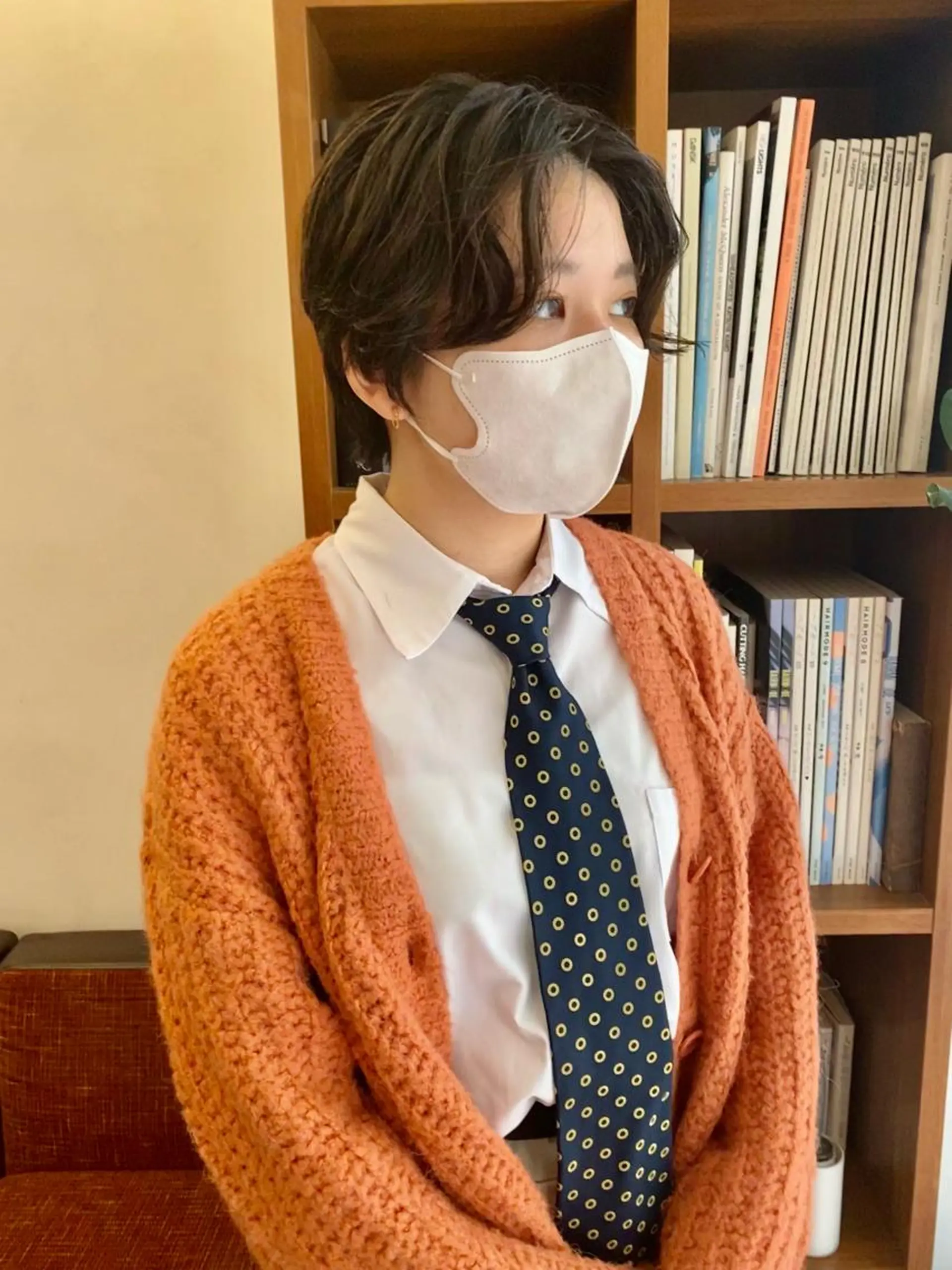 ショート カラー パーマ 似合わせレイヤー/ ニュアンスパーマ高倉のヘアスタイル