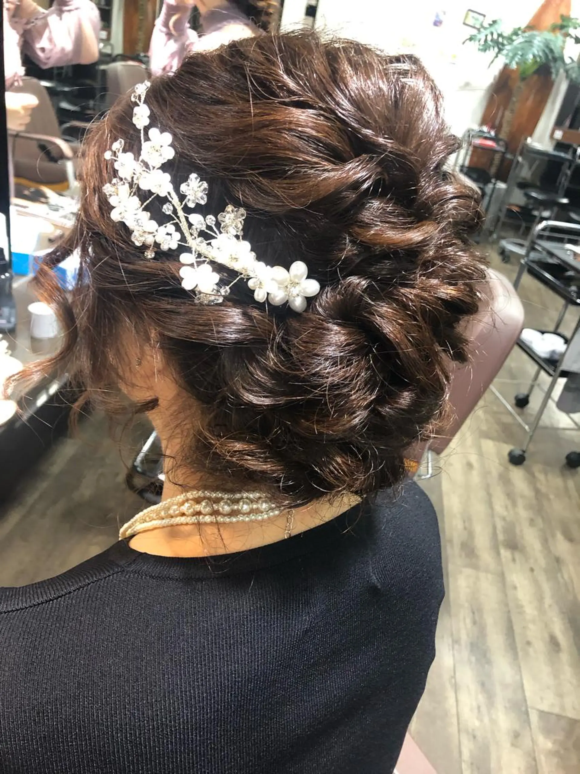 セミロング ヘアアレンジ ヘアセット pep natsumiのヘアスタイル
