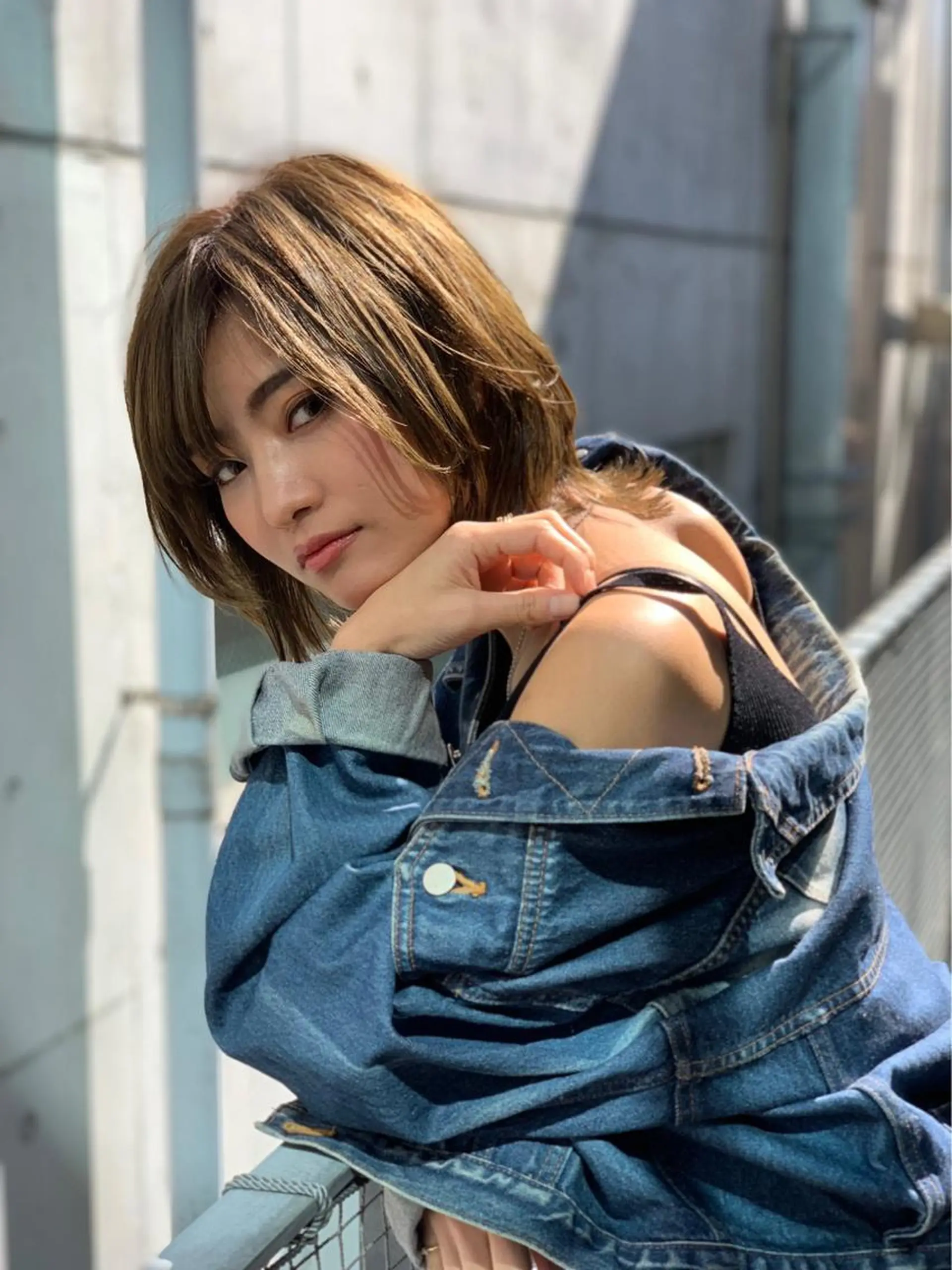 ミディアム カラー カット ヘアカラー トリートメント 🉐レイヤー/塩見 弘樹🉐渋谷のヘアスタイル