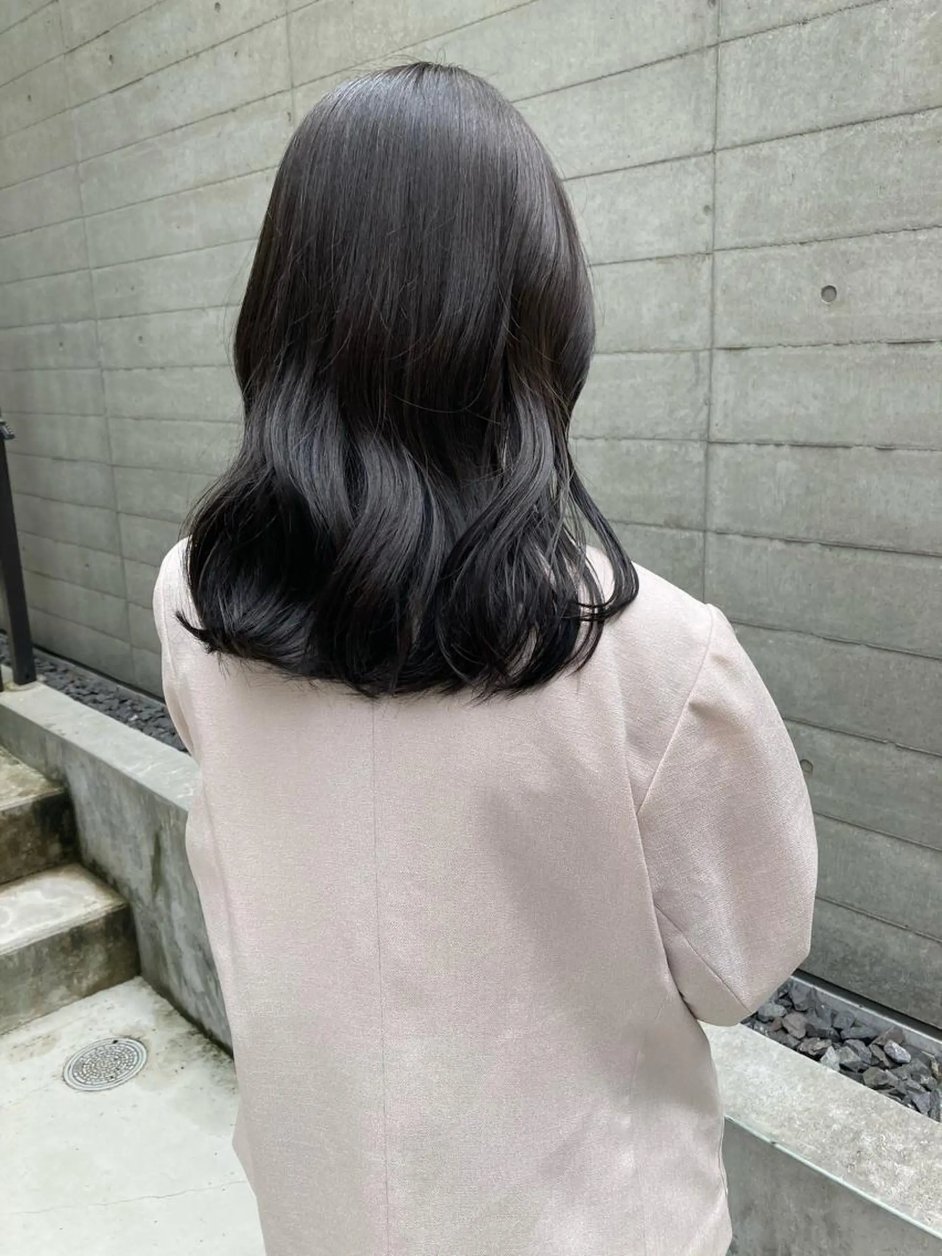 ミディアム ✨色持ちの良い艶 カラー✨蟹江真世のヘアスタイル