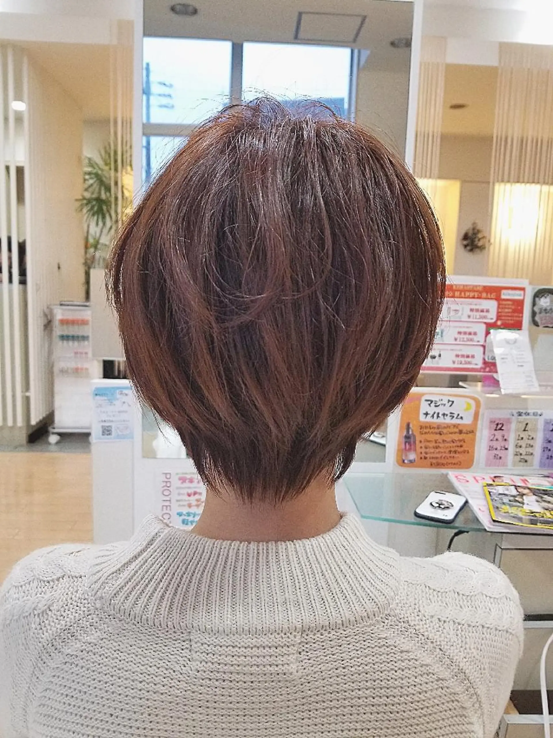 ショート カラー オレンジ ショートヘア 関口 友菜のヘアスタイル