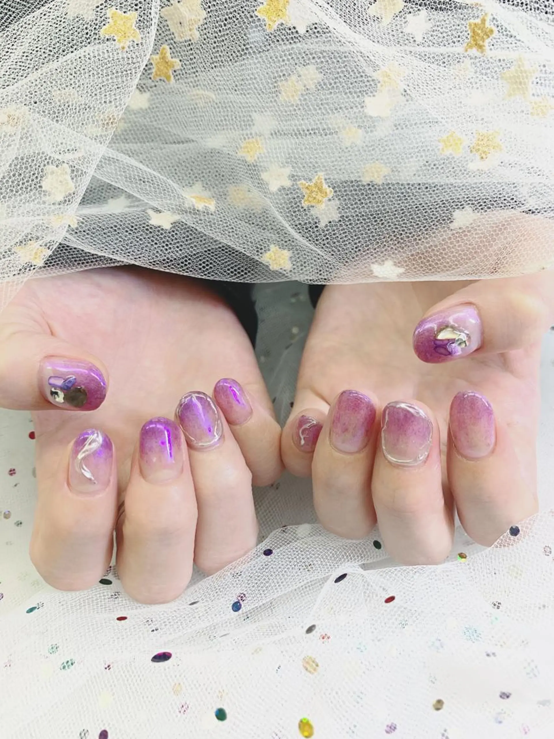 ネイル 🦋ネイルサロン ブラン🌈ゆりのネイルデザイン