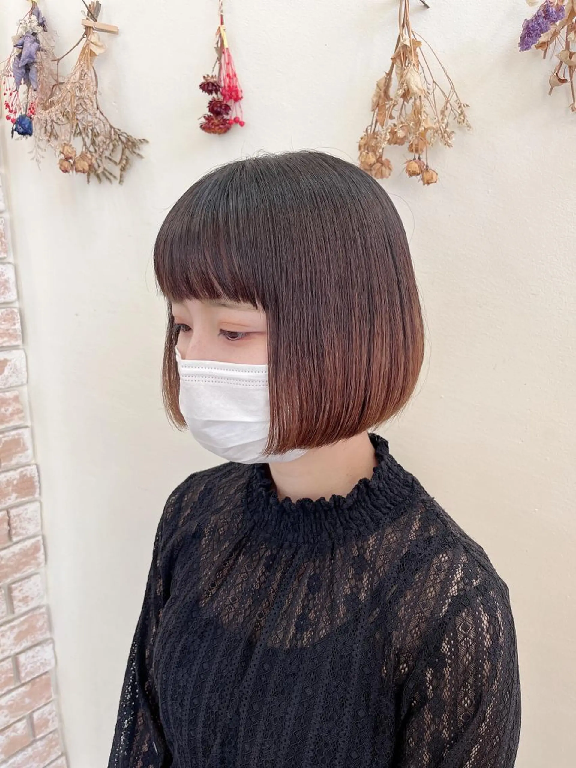 ショート ボブ カット マンツーマン 縮毛矯正/マユコのヘアスタイル