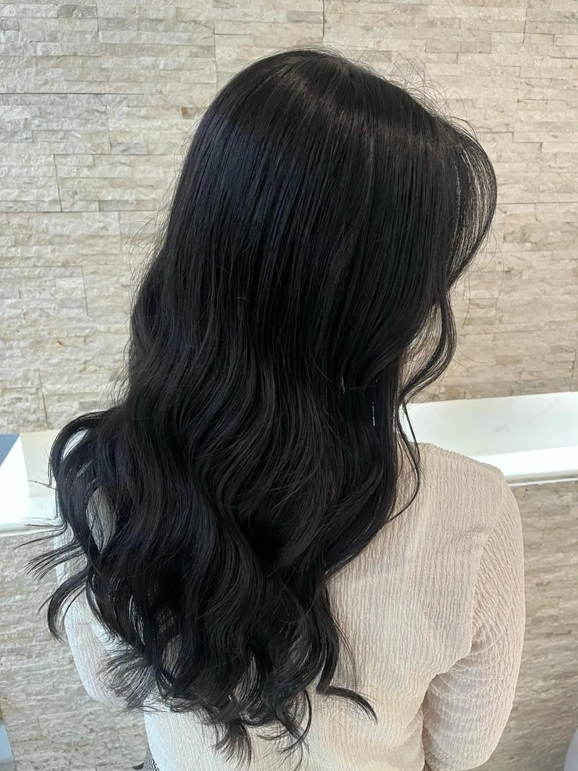 ロング ヨシンモリ カット トリートメント ヘアセット 韓国/インナーカラー 🍑YUI🍑のヘアスタイル