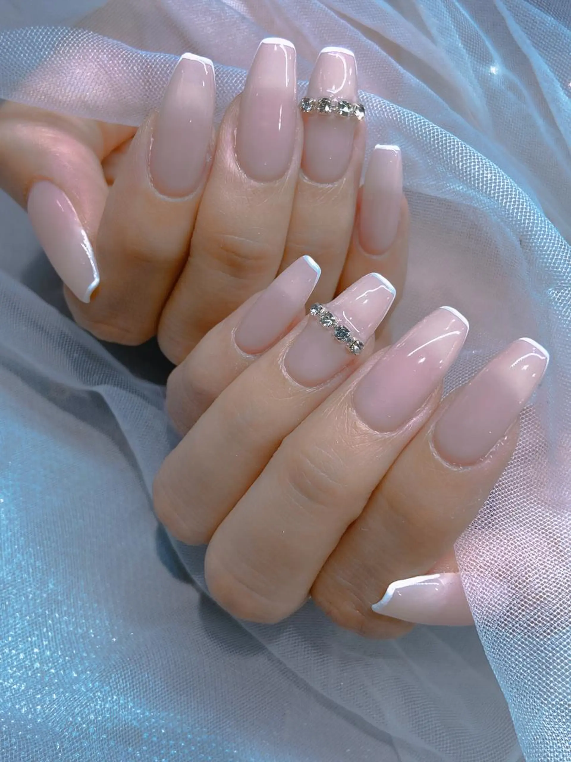 ネイル ストーンネイル 長さだし専門店 M2　rikaのネイルデザイン