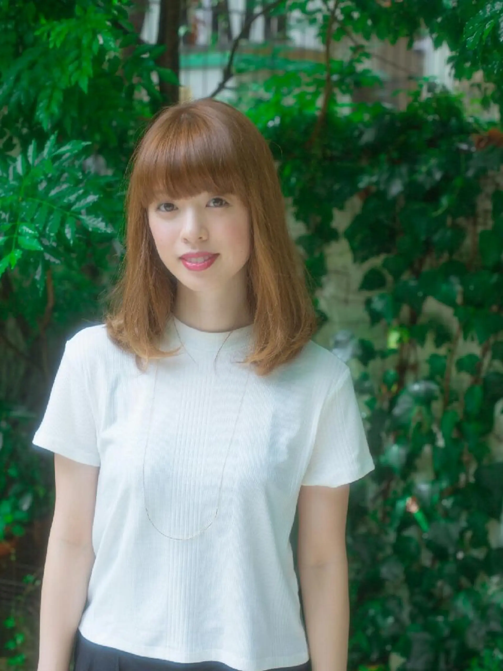 ミディアム カラー こせき えみのヘアスタイル