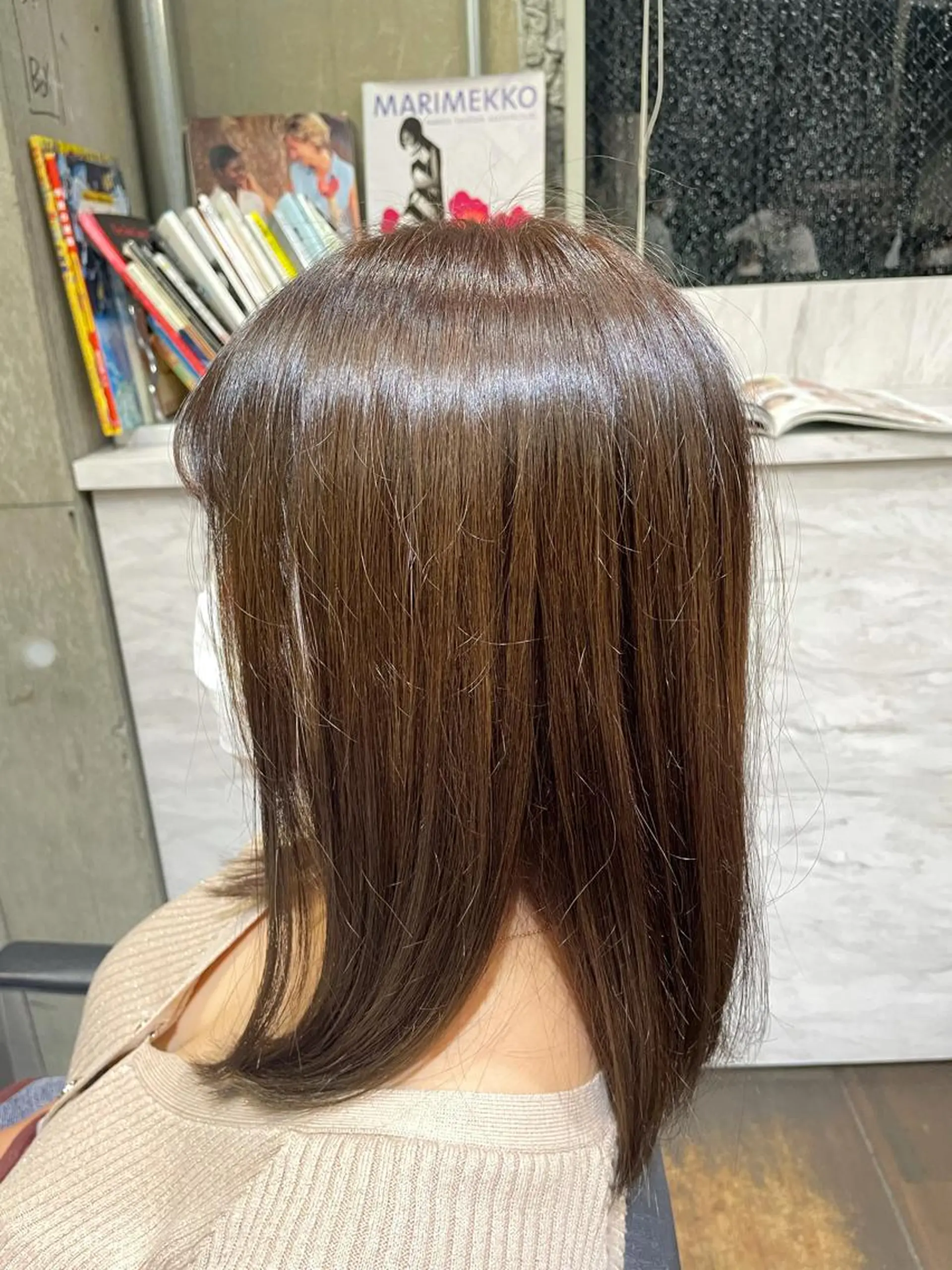 ミディアム カラー ブリーチ ブリーチなしカラー 似合わせカット 🌈阿部辰洸🌈のヘアスタイル