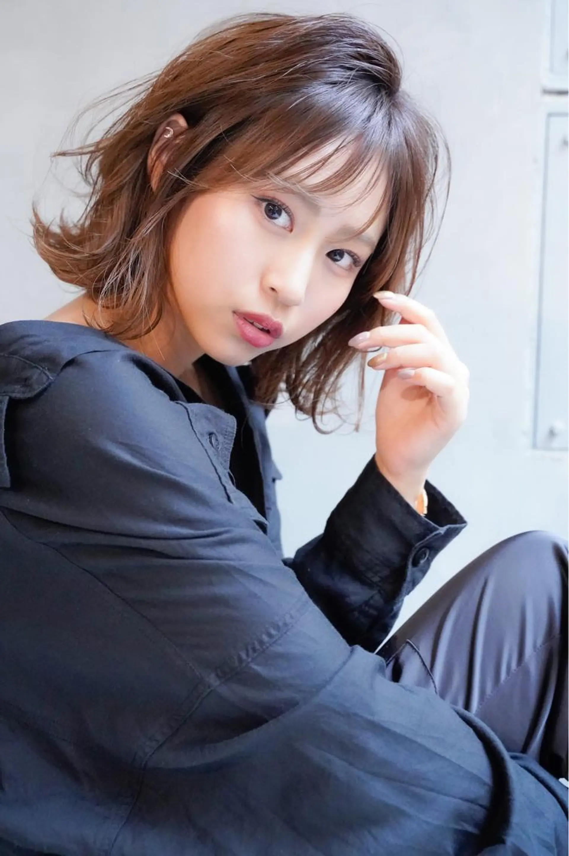 ミディアム カット ヘアカラー トリートメント 海外デザイン🇺🇸 石渡諒太のヘアスタイル