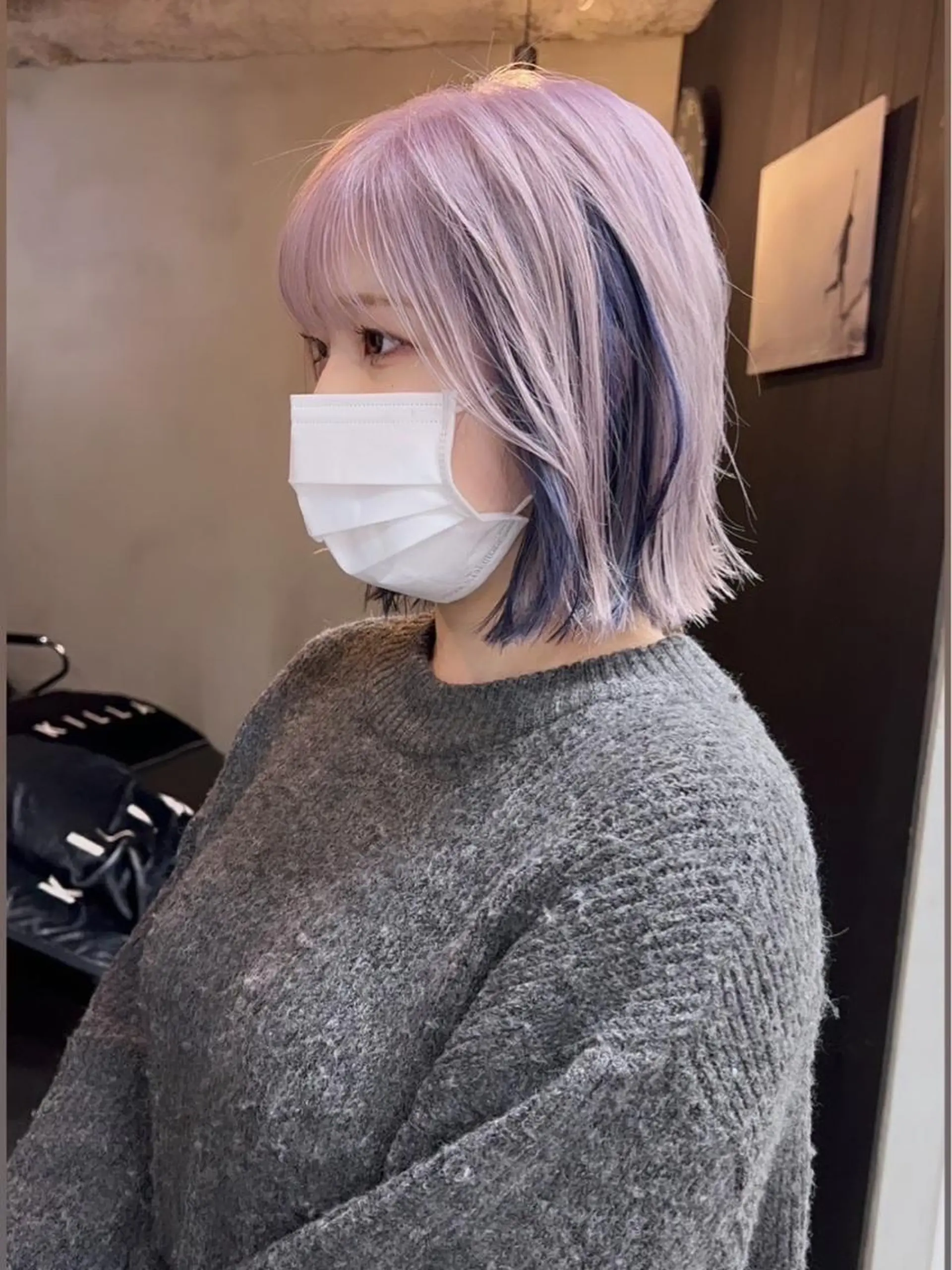 ミディアム カラー カット ヘアカラー トリートメント 🧸艶々韓国ヘア 🧁mizunaのヘアスタイル