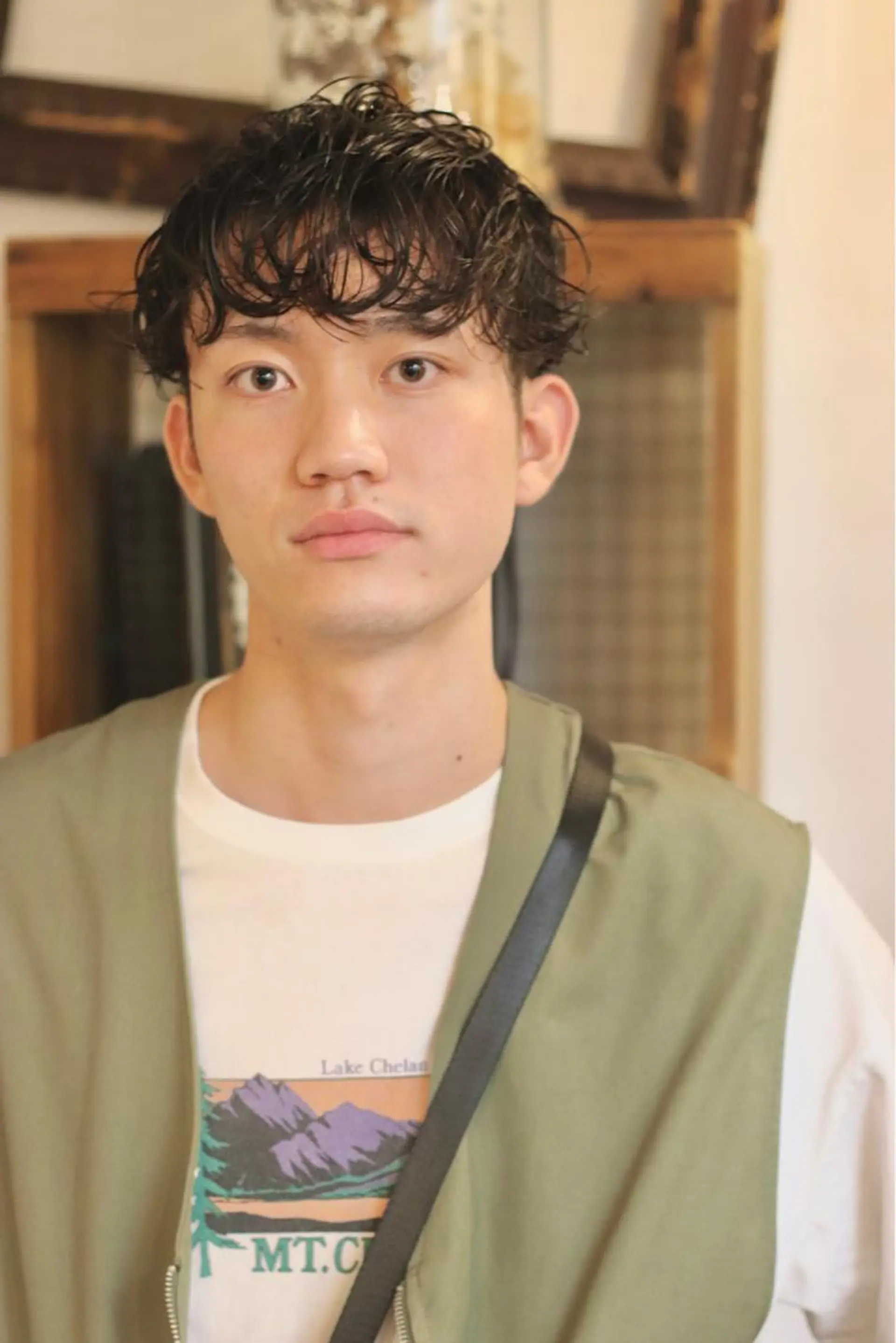 ショート パーマ joh/メンズ/ ブリーチ/矢場町のヘアスタイル