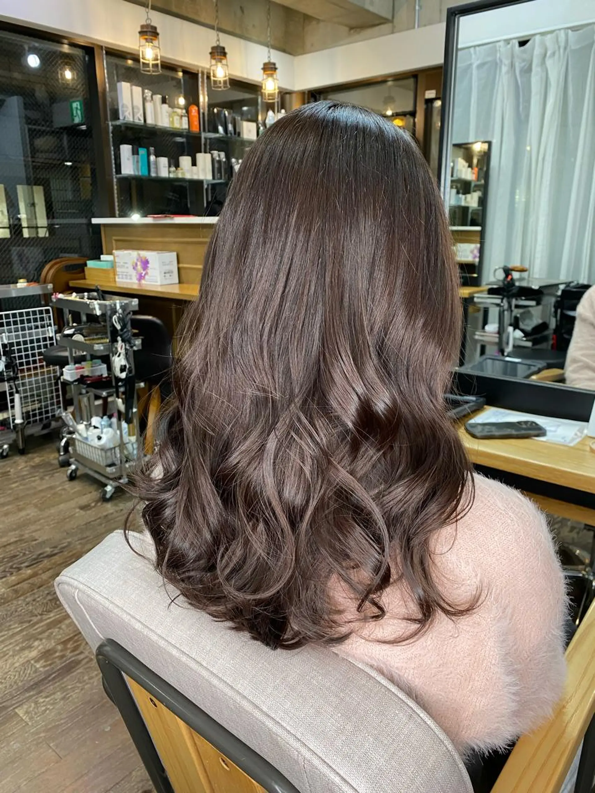 ロング カラー グレージュ ラベンダーカラー ピンクカラー ピンクラベンダー レイヤーカット カット ヘアカラー トリートメント 統括マネージャー/ 髪のドクター/前原悟のヘアスタイル