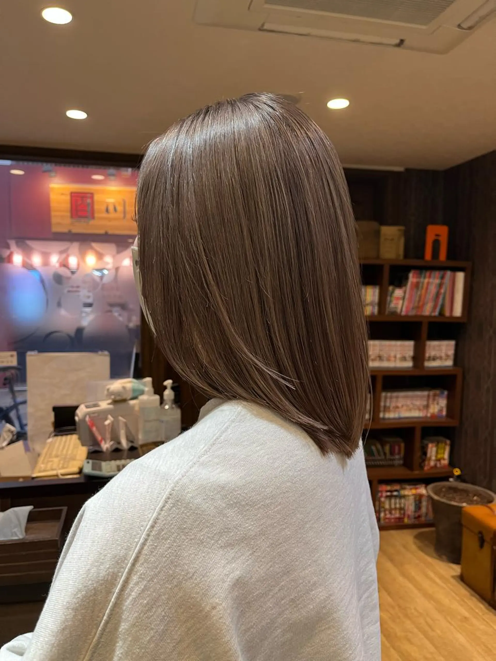 ミディアム カラー ベージュカラー ブリーチ ブリーチなしカラー 縮毛矯正 ヘアカラー VOYAGE所属・中園康 /カラー/ブリーチのヘアスタイル