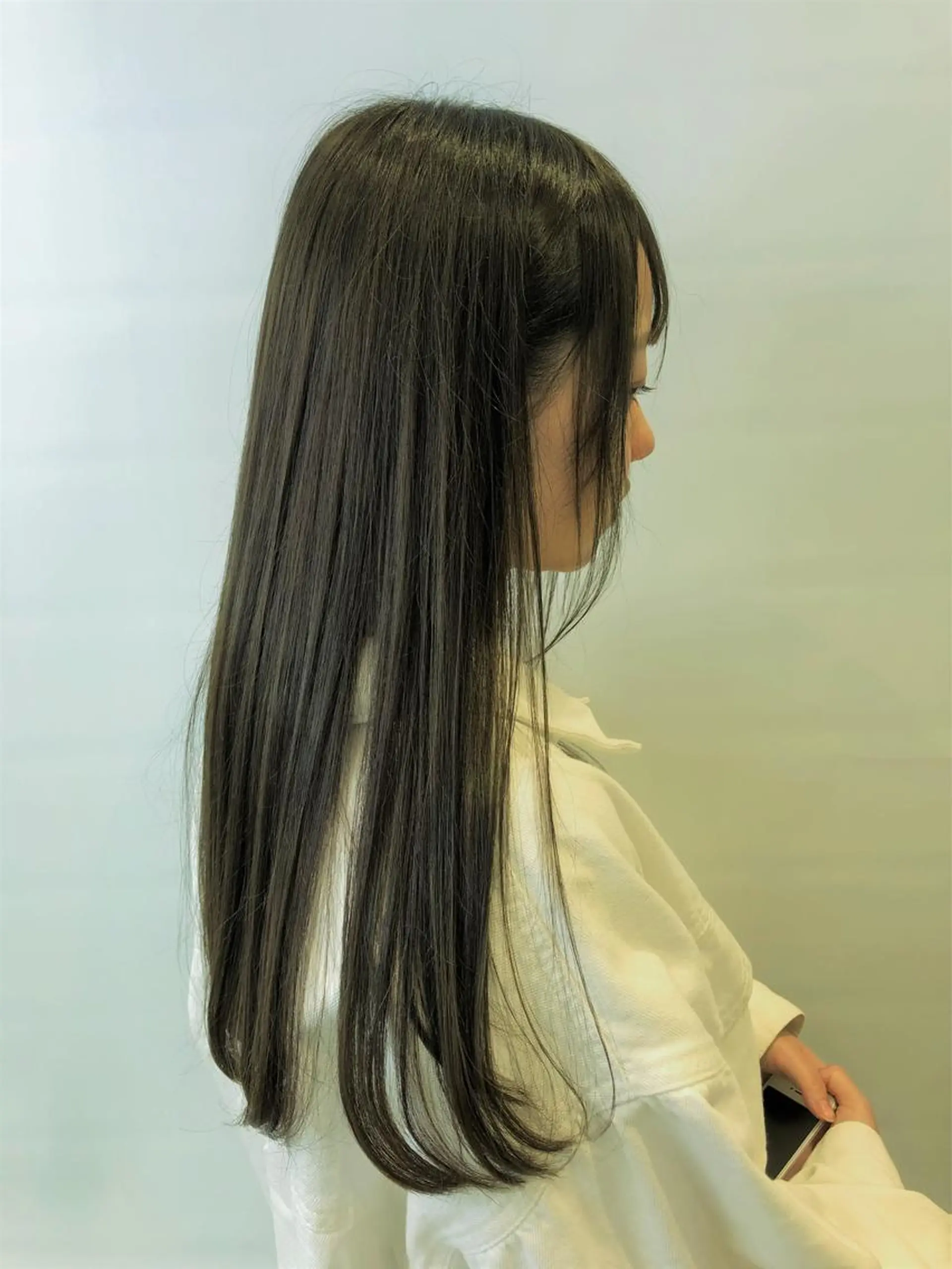 セミロング アッシュ 髪質改善 縮毛矯正 トリートメント 『Ash久が原MG』 水野 翼のヘアスタイル