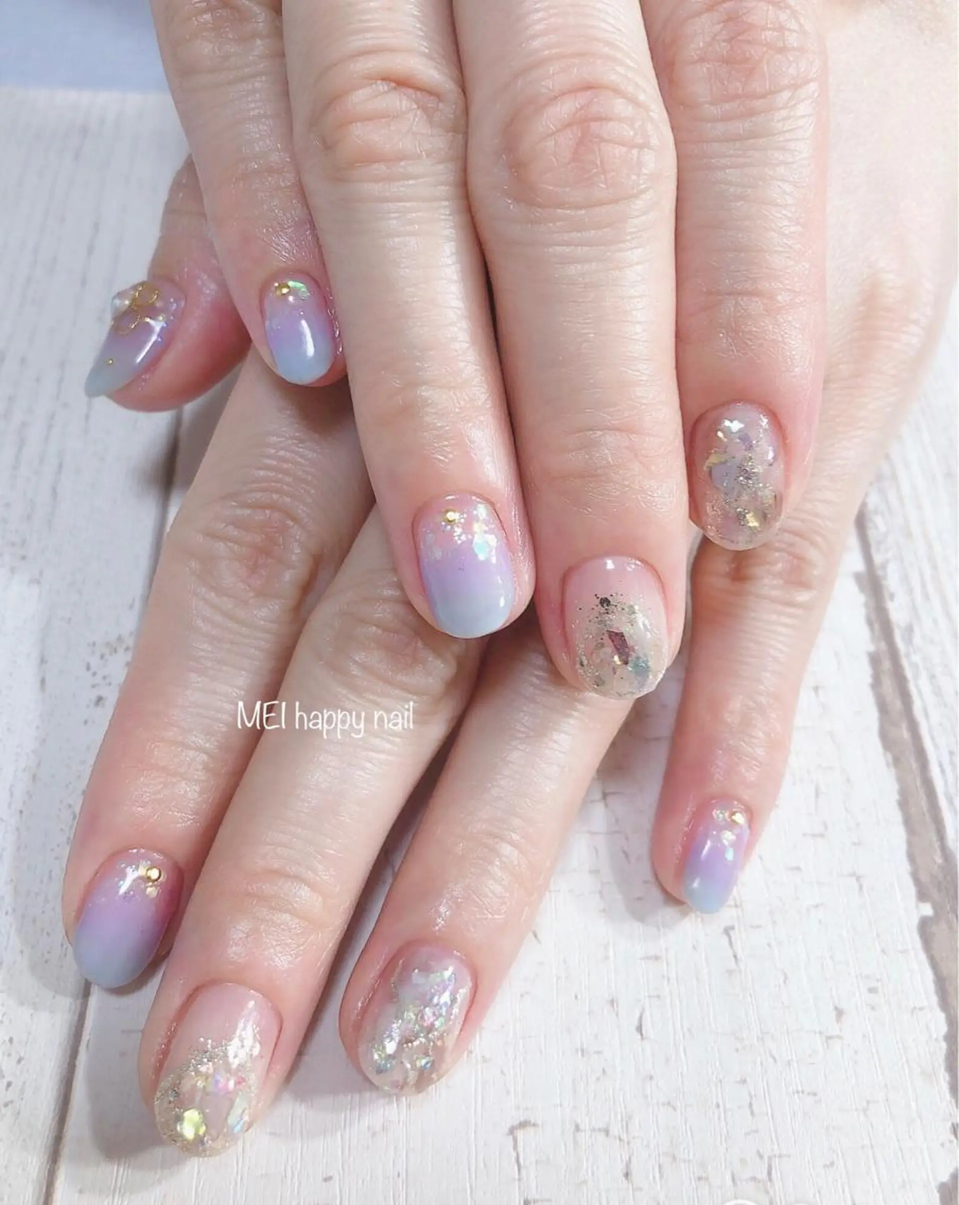 ネイル 北浦和 自爪育成ケアのネイルデザイン