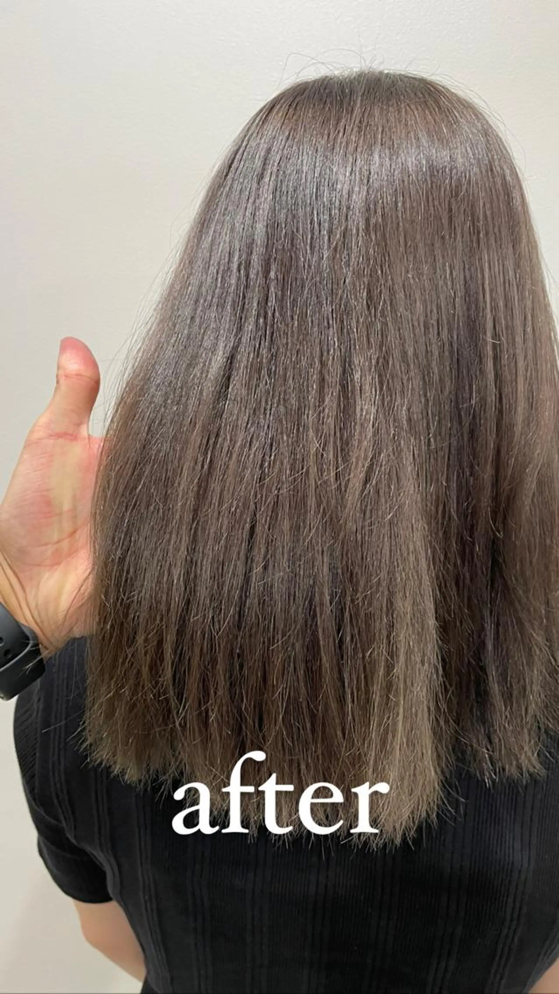 ミディアム カラー ブリーチ グレージュ ヘアカラー トリートメント 過去一の柔髪ヘア 🌿einshairのヘアスタイル