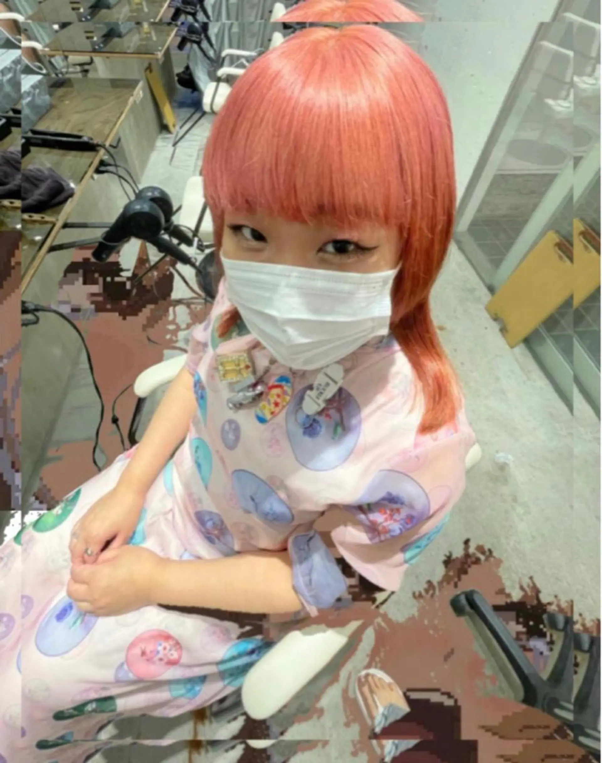 セミロング カラー セミロングパーマ バレイヤージュ ブリーチ ケアブリーチ デザインカラー ヘアカラー トリートメント ヘアセット スパイラルパーマ 🌐hina⭐️のヘアスタイル