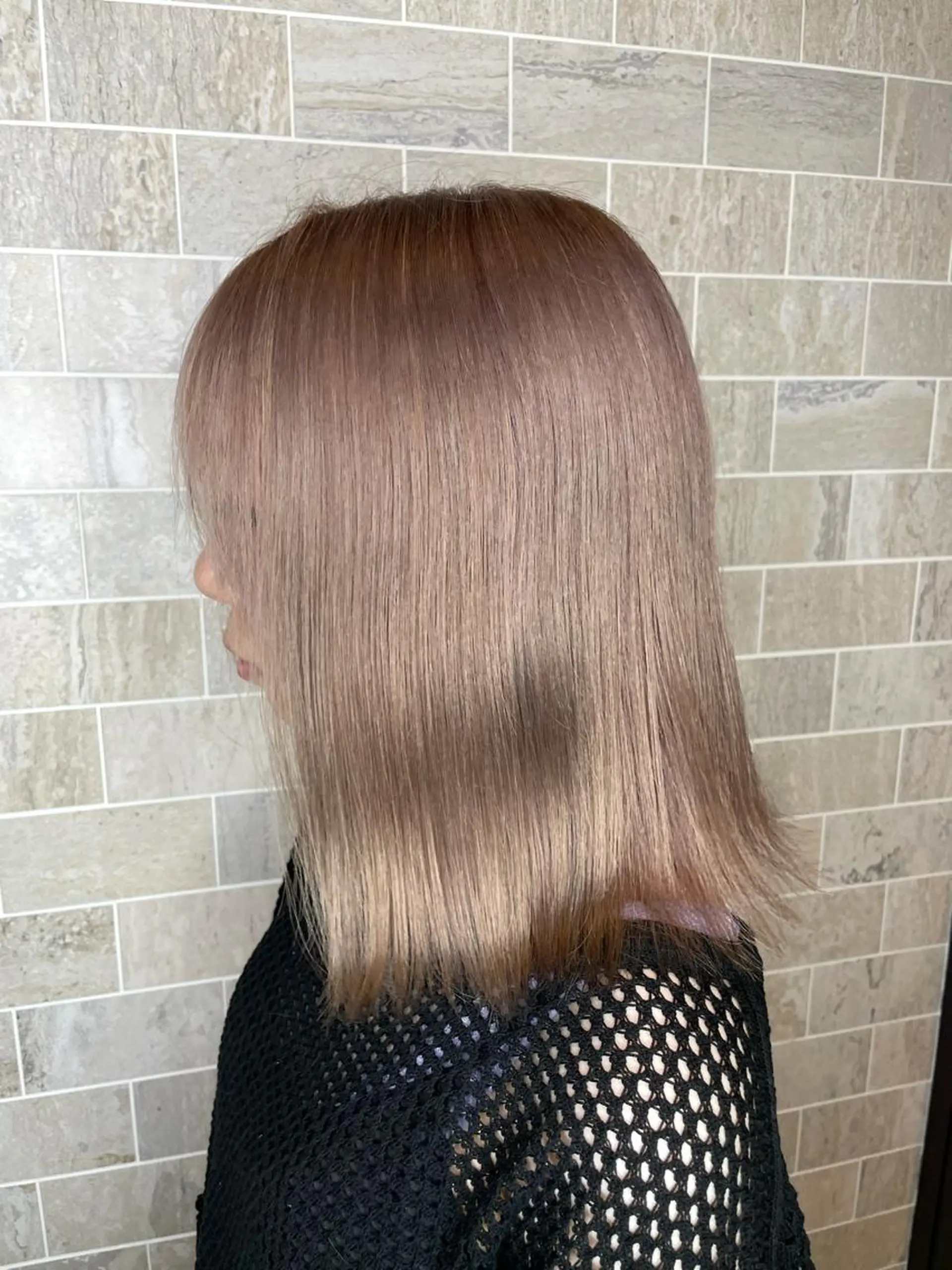 ショート ヘアカラー ブリーチ毛矯正.髪質 改善.髪にドラマをのヘアスタイル