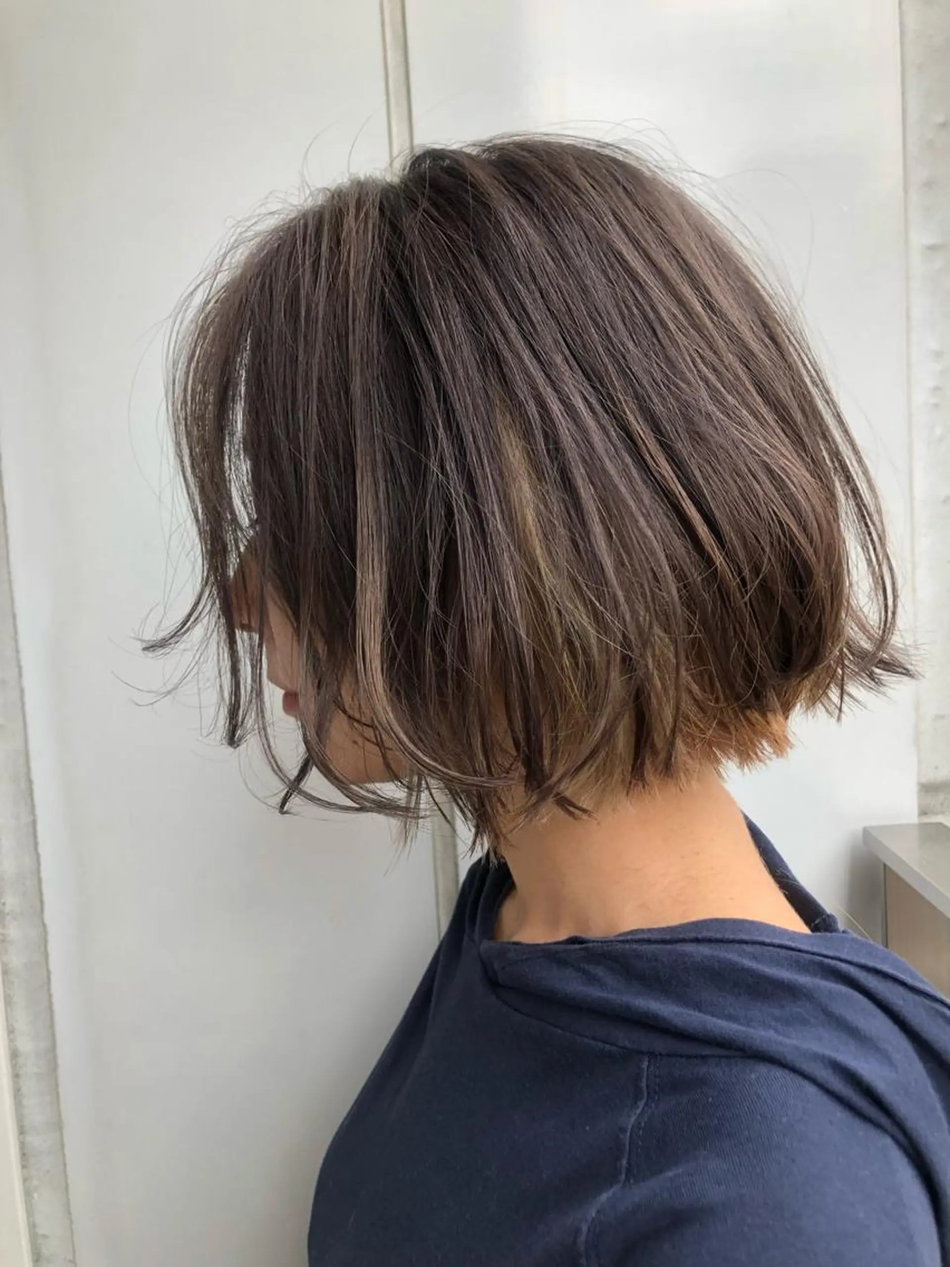 ミディアム カラー グレージュ インナーカラー ピンクカラー イエローカラー ヘアカラー watanabe tomomiのヘアスタイル