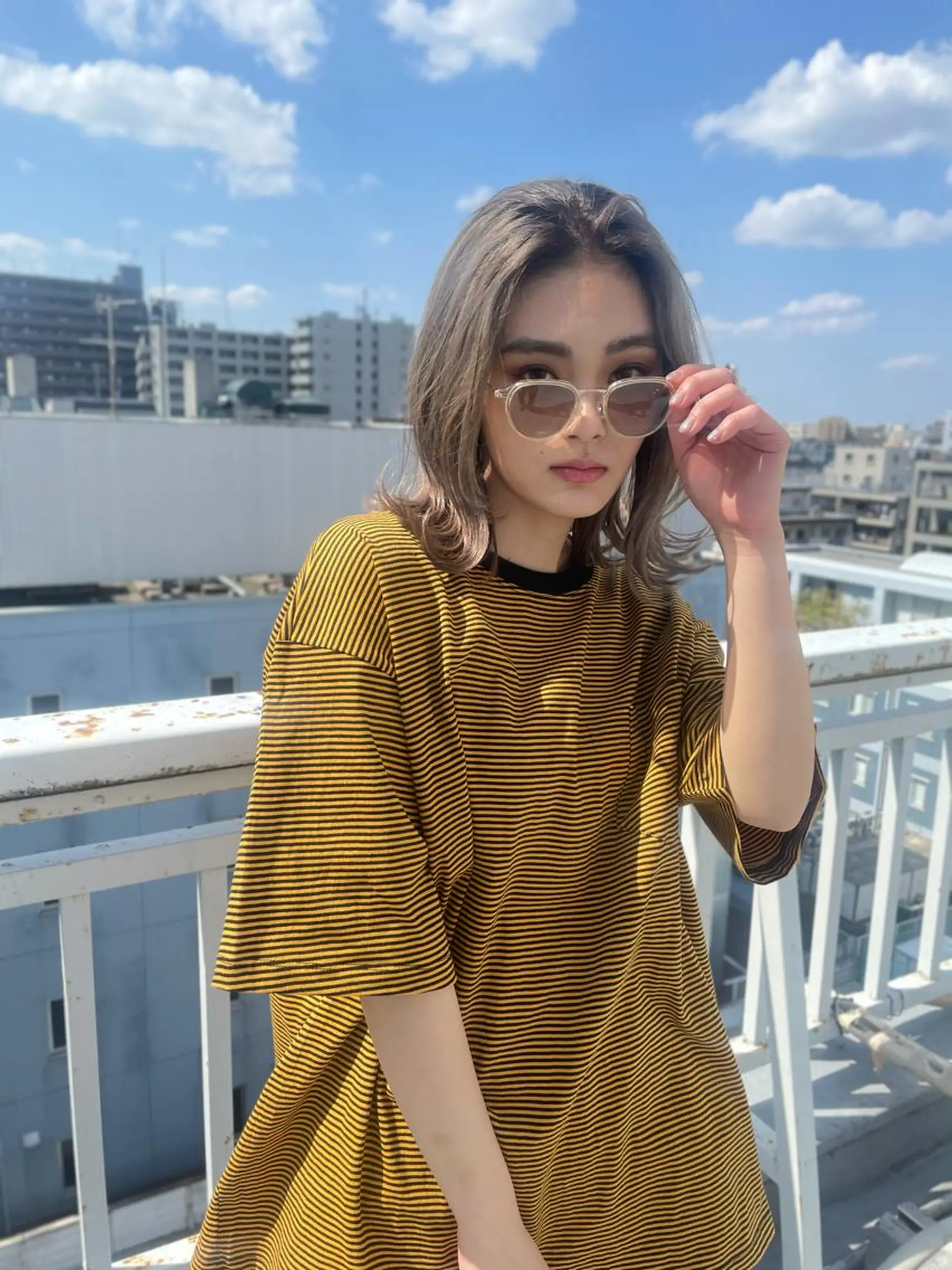 ミディアム カラー 韓国ヘア 店長NEGIのヘアスタイル