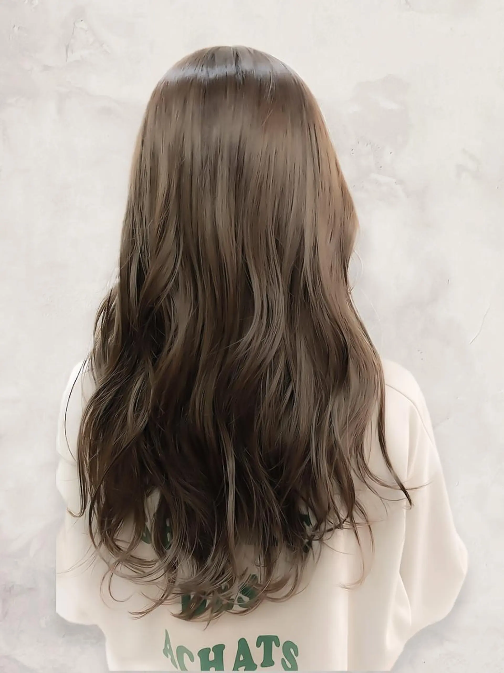 ロング カラー ショコラグレージュ グレージュ 顔周りカット カット ヘアカラー トリートメント グレージュ×レイヤー 藤生 和宏のヘアスタイル