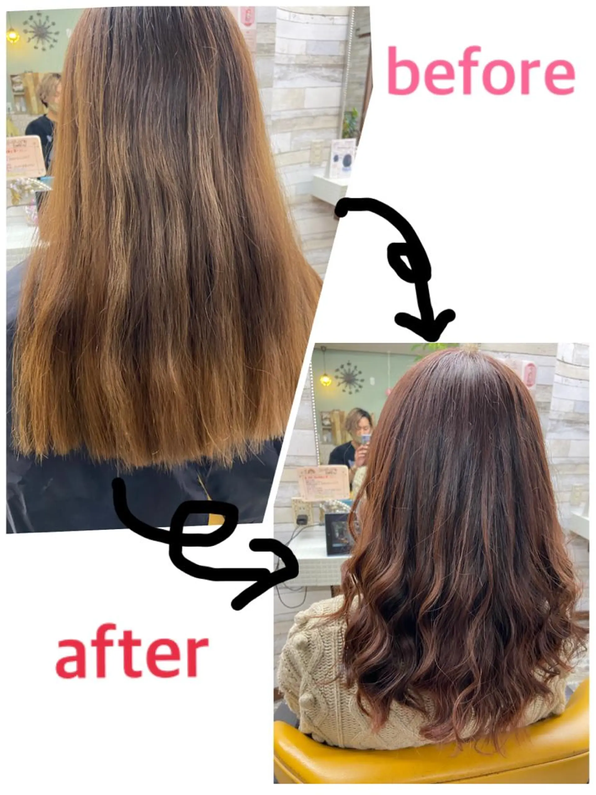 ロング カラー ブラウンカラー ピンクカラー ピンクブラウン カット ヘアカラー トリートメント 大坪 拓斗のヘアスタイル