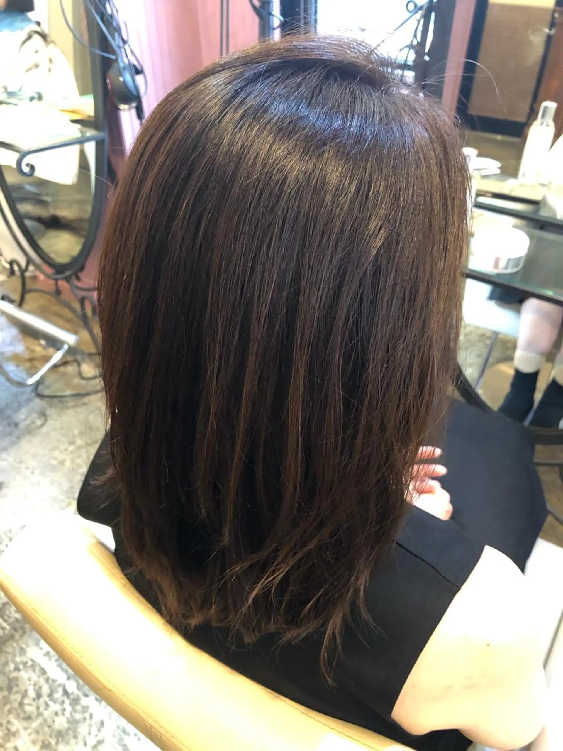 ミディアム カラー パーマ ヘアアレンジ 表参道Lise おおいしおりのヘアスタイル