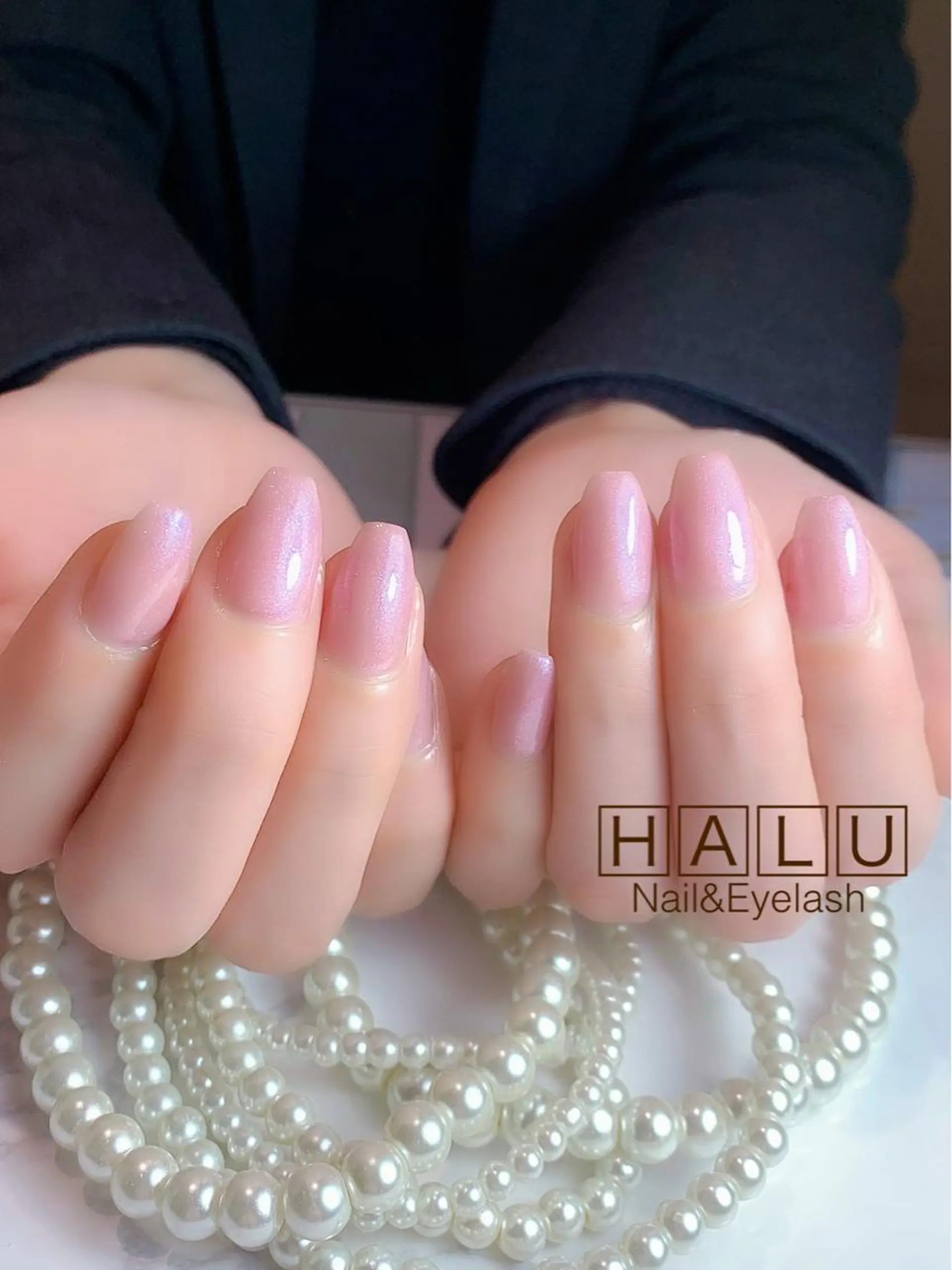 ネイル ラメ(グリッター) オフィスネイル HALU ハルのネイルデザイン