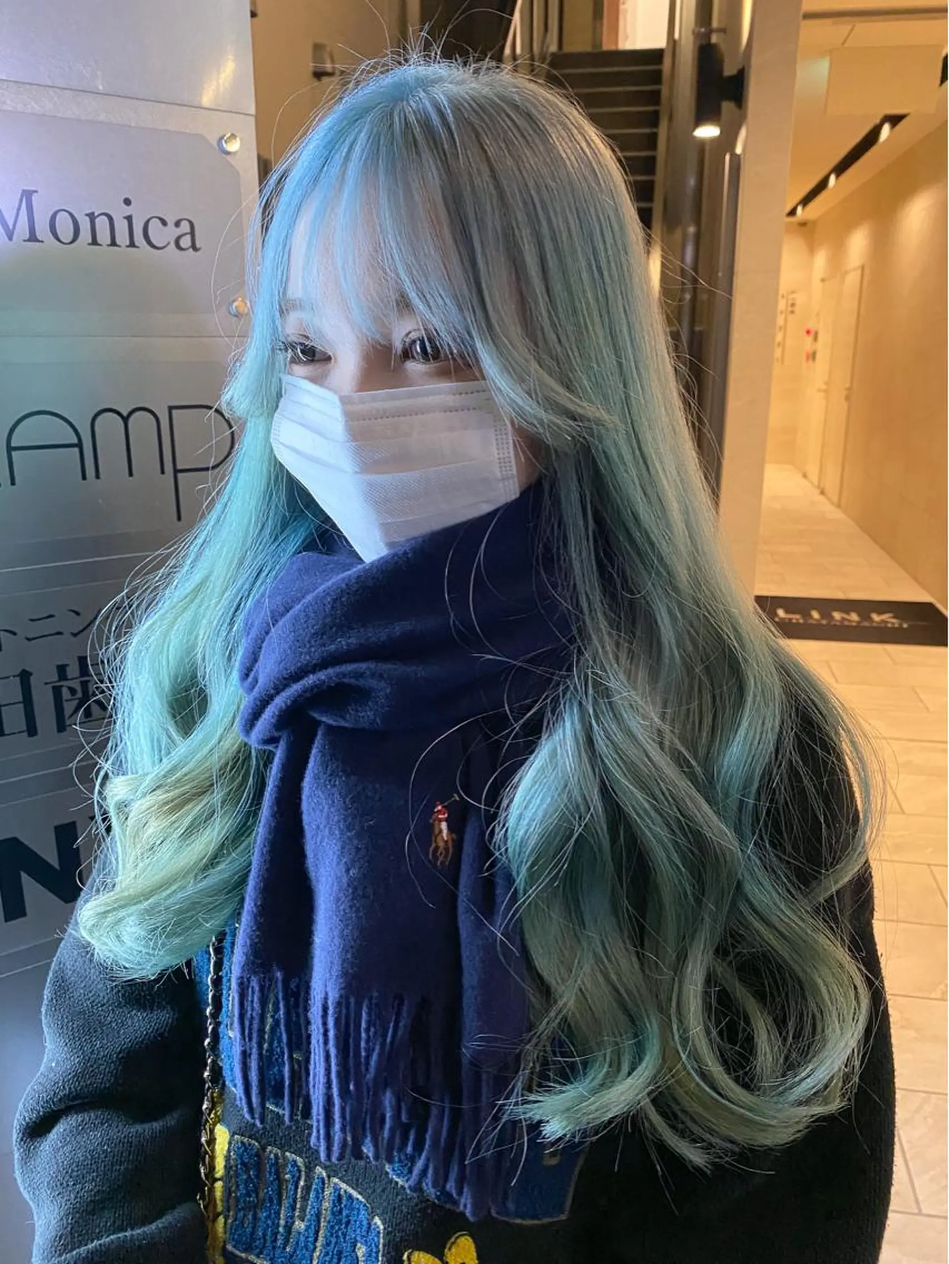 ロング カラー ブリーチ ハッシュカット/艶感 カラー/ユウキ✨のヘアスタイル