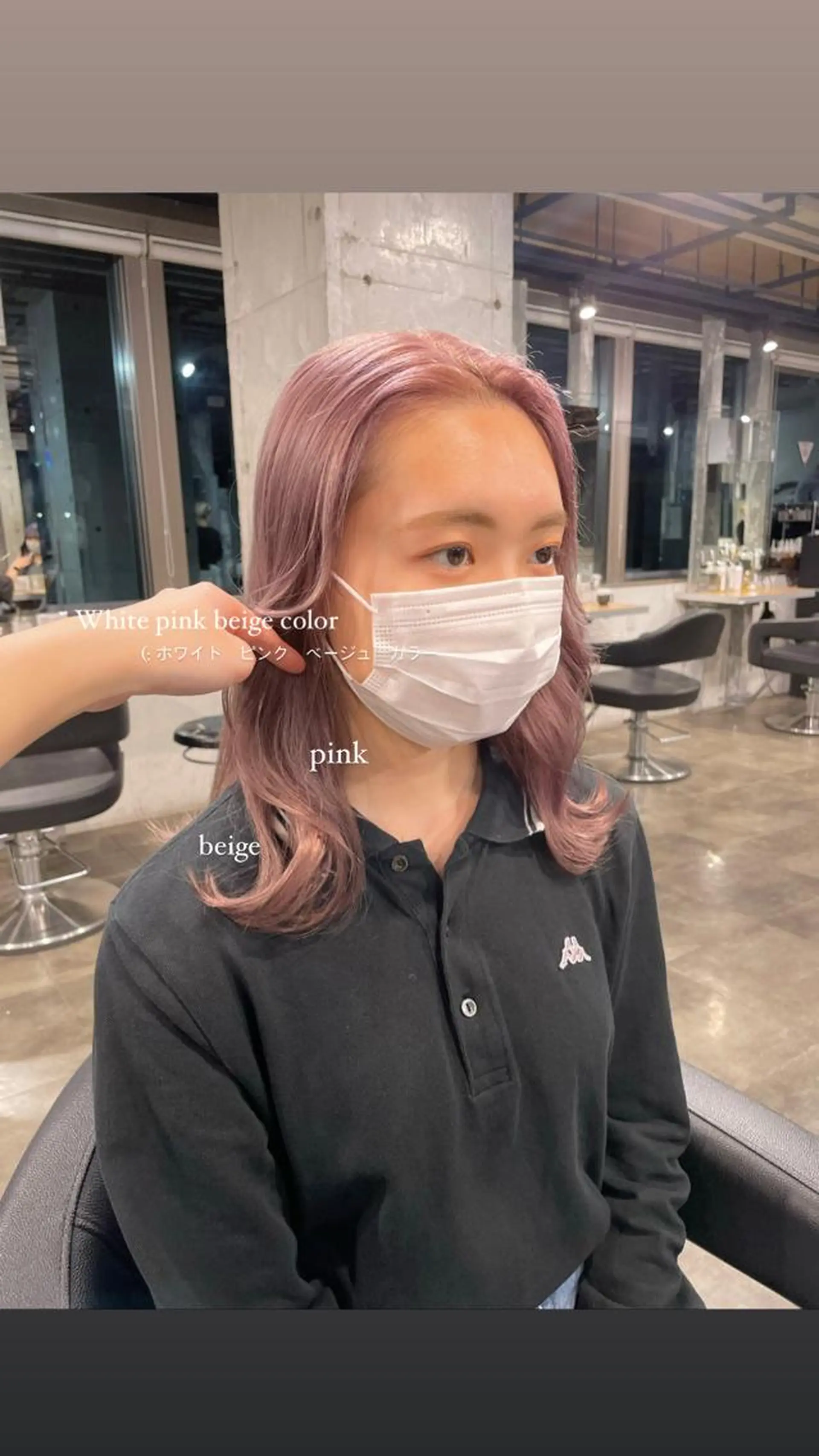 ミディアム カラー パーマ ヘアアレンジ メンズ キッズ ネイル マツエク・マツパ アイブロウ メンズブリーチ ブリーチ ヘアカラー トリートメント ヘッドスパ 透明感カラー・レイヤ ー🎀amika🎀のヘアスタイル