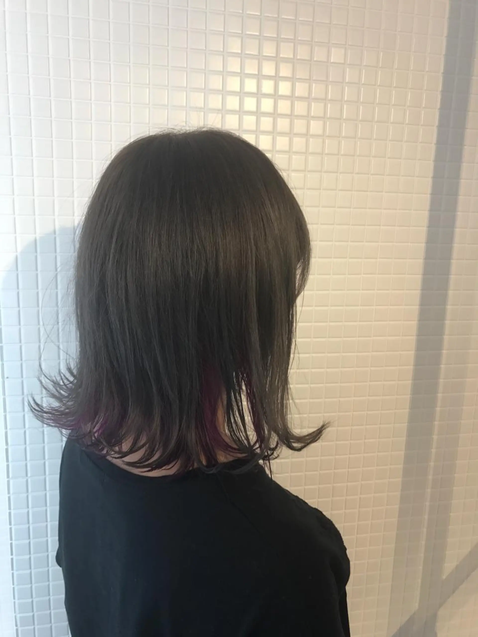 ミディアム 切りっぱなしボブ ボブ 外ハネヘア ヘアカラー トリートメント 髪質改善レイヤー/ ボブたんの翔太のヘアスタイル