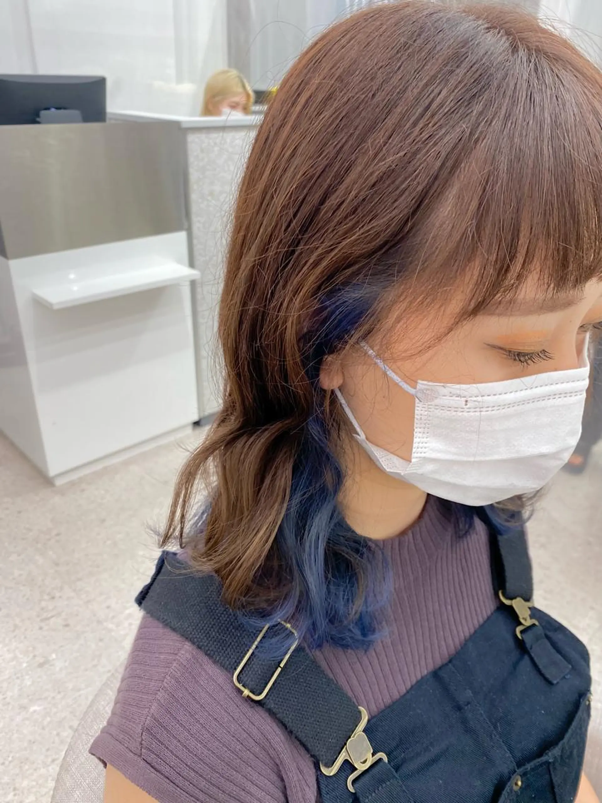 ミディアム カラー ヘアアレンジ レイヤーカット/ 髪質改善/羽柴りくのヘアスタイル