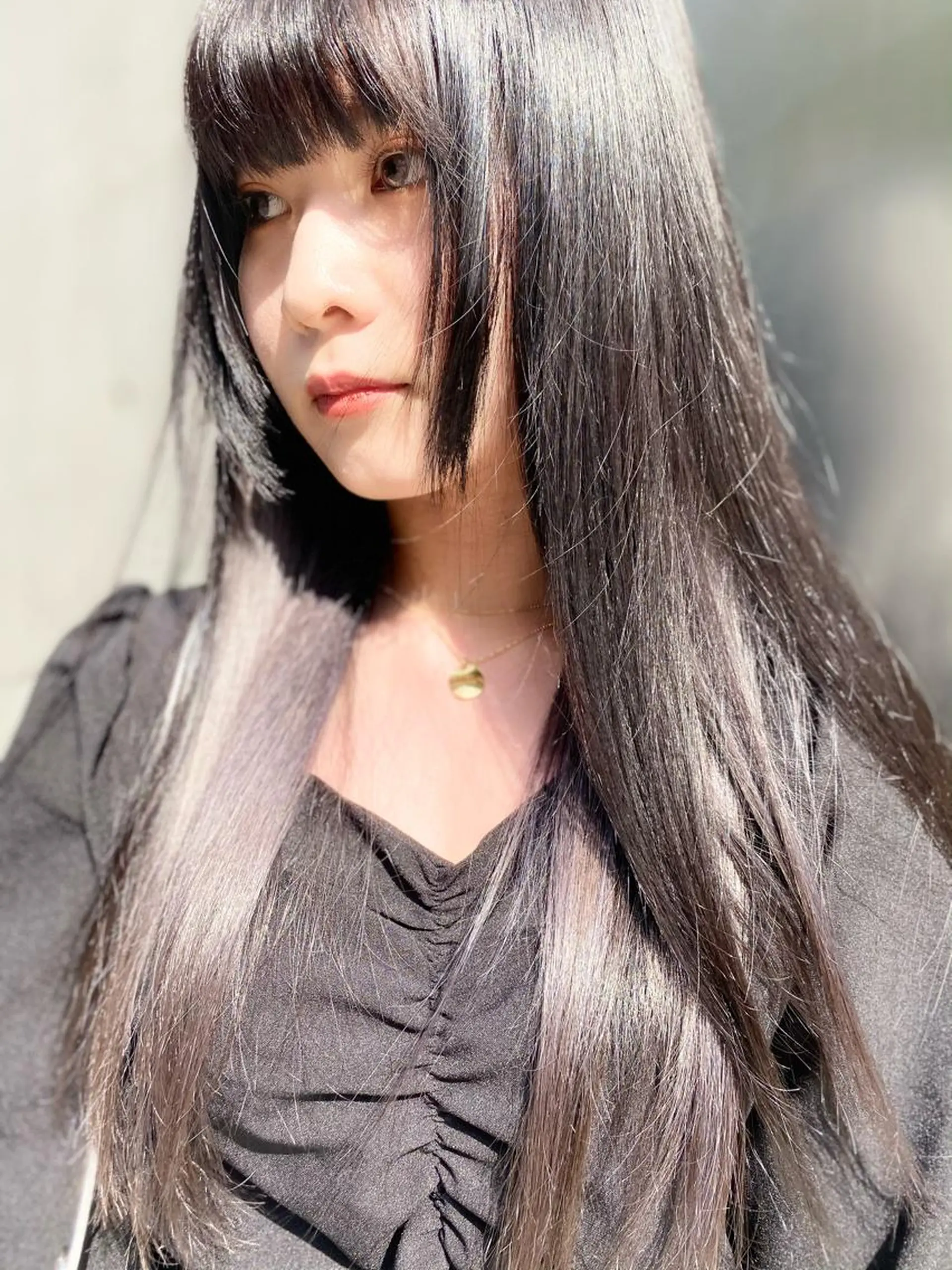 ロング カラー シルバー opus 店長大和 レイヤー/赤み消しのヘアスタイル