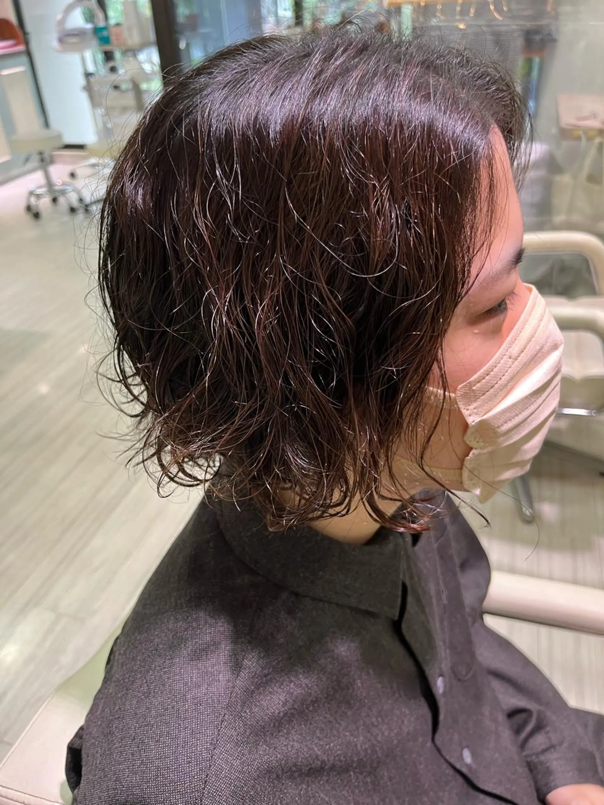 パーマ メンズ マッシュ メンズパーマ ボブ ニュアンスパーマ 坂口 愛のヘアスタイル