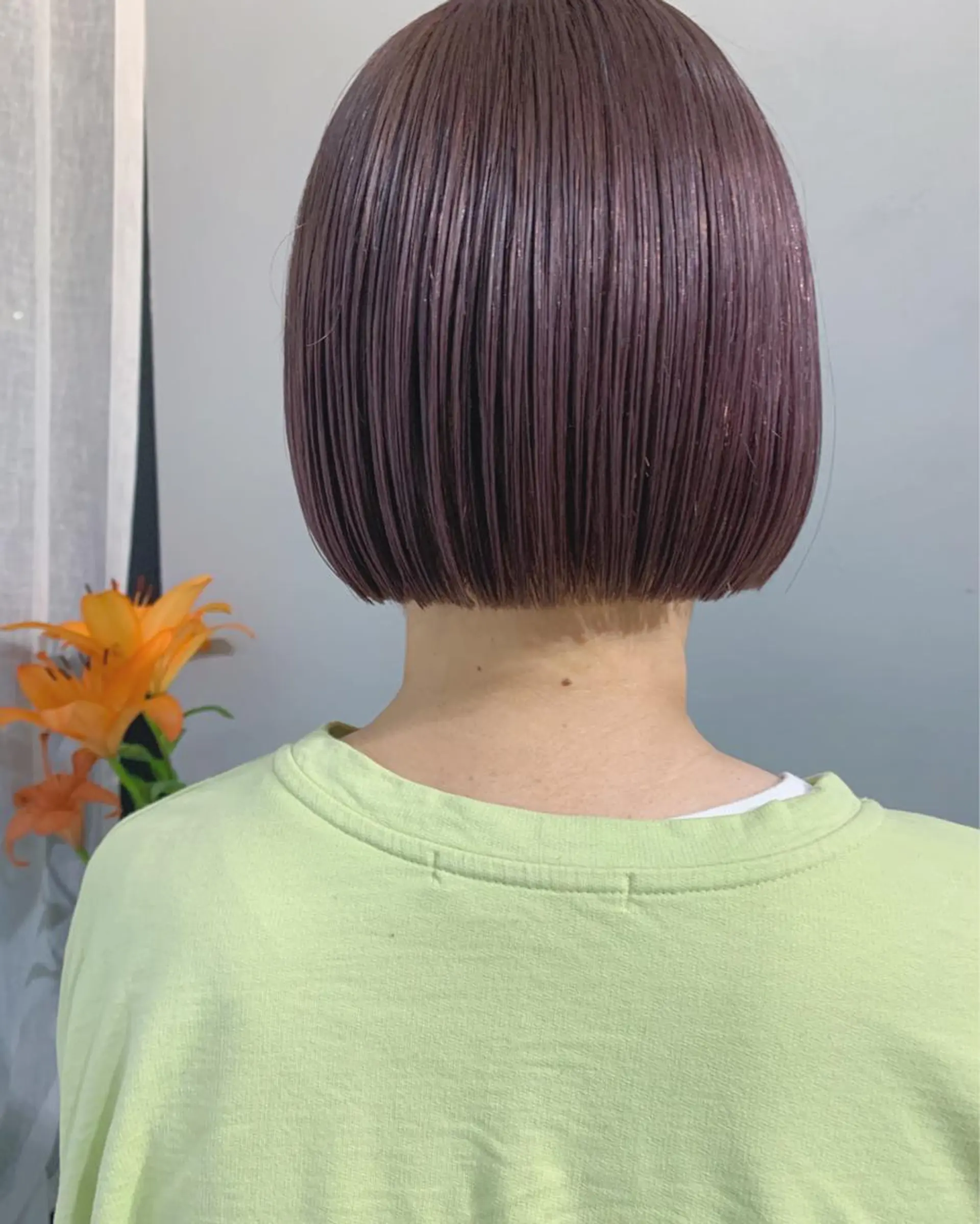 ショート カラー ボブパーマコテ巻き風 パーマNo1深江秀平のヘアスタイル