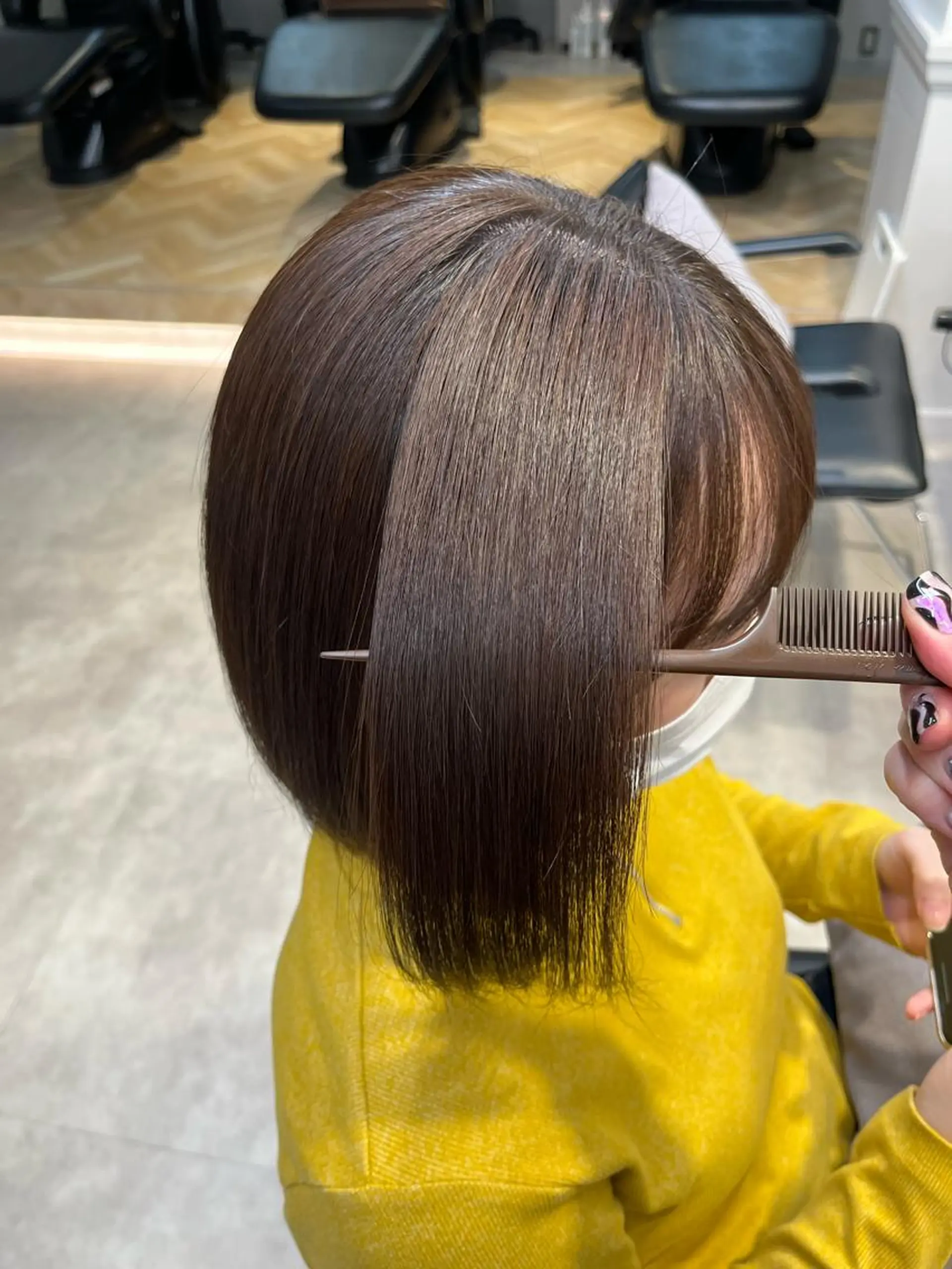 ミディアム パーマ ミディアムパーマ ストレートパーマ マミ☁️ヘアセット /お呼ばれヘア/銀座のヘアスタイル