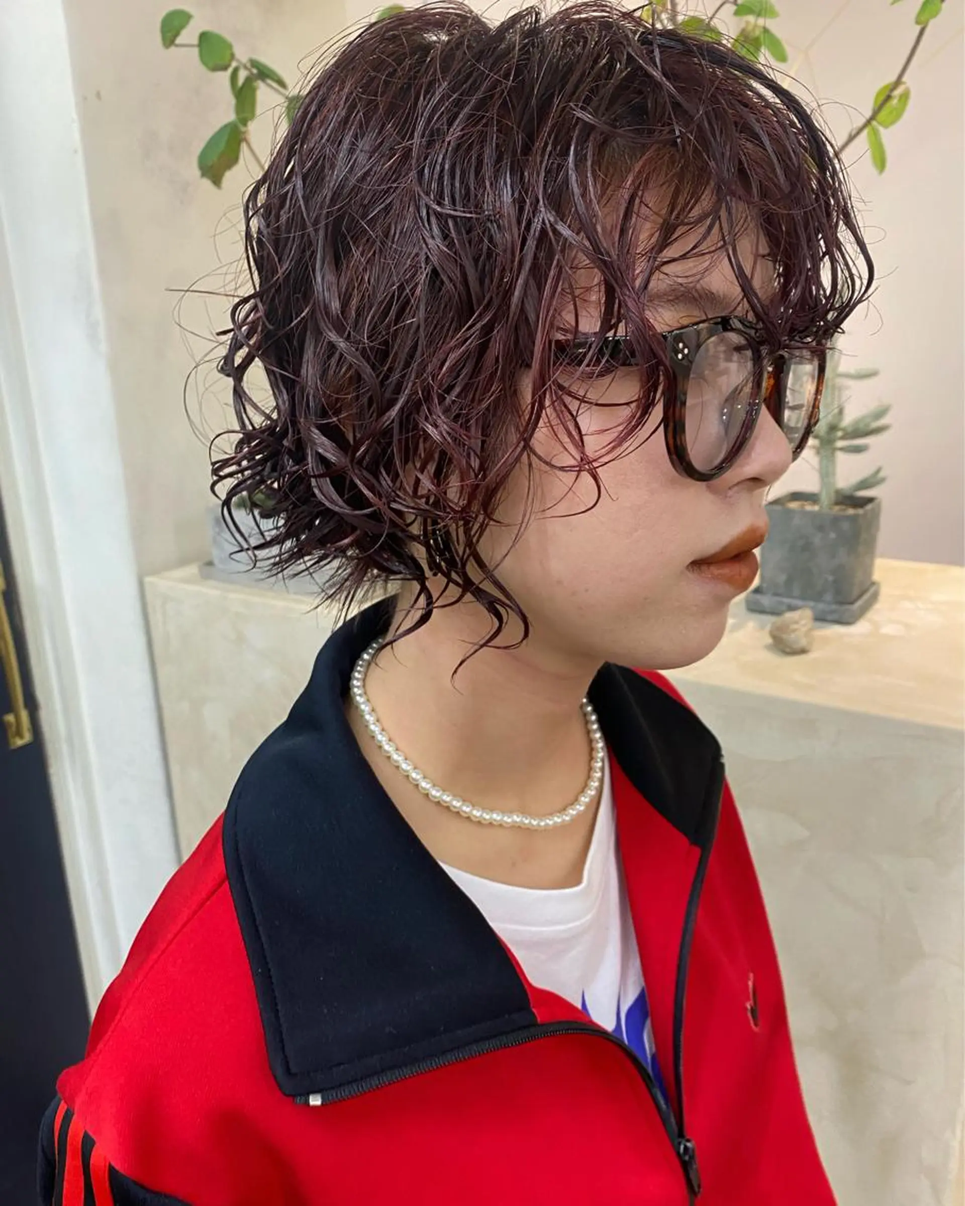 ショート カラー パーマ 原 瑞希のヘアスタイル