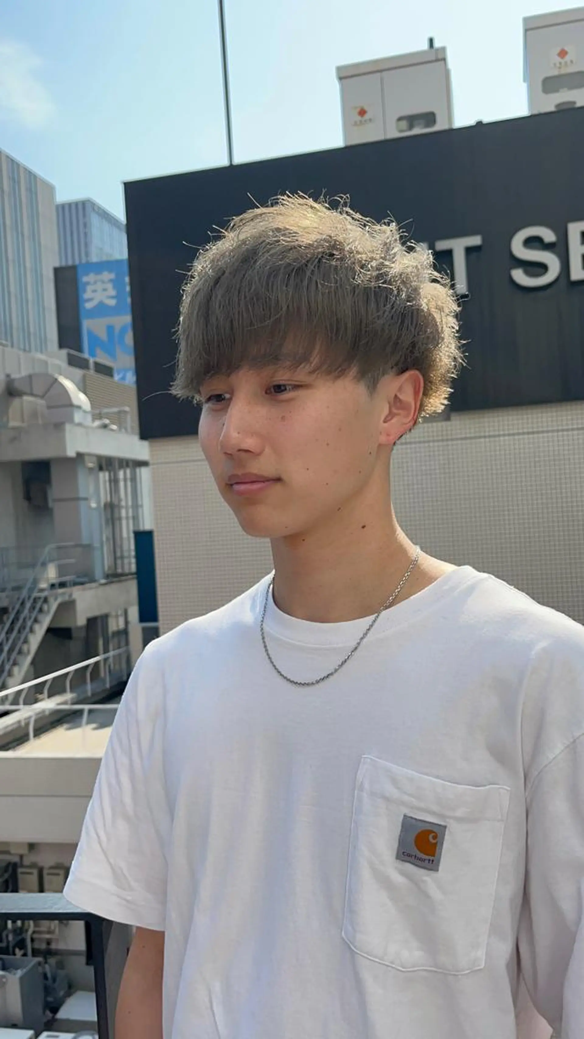 ショート カラー メンズ マッシュ ヘアカラー トリートメント ヘアセット メンズサロン ANSWERのヘアスタイル